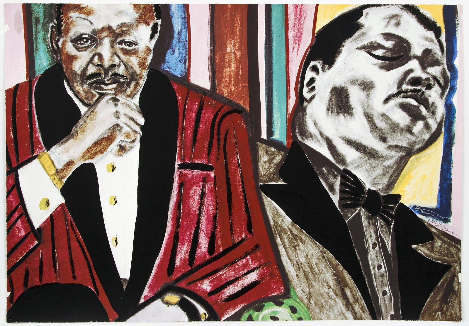 Frederick J. Brown 2005 orig Jazz serigraph Oscar (1 of 3)