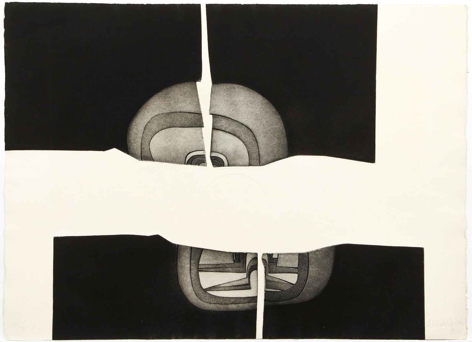 Amadeo Gabino Untitled Black and White Etching and (1 of 4)