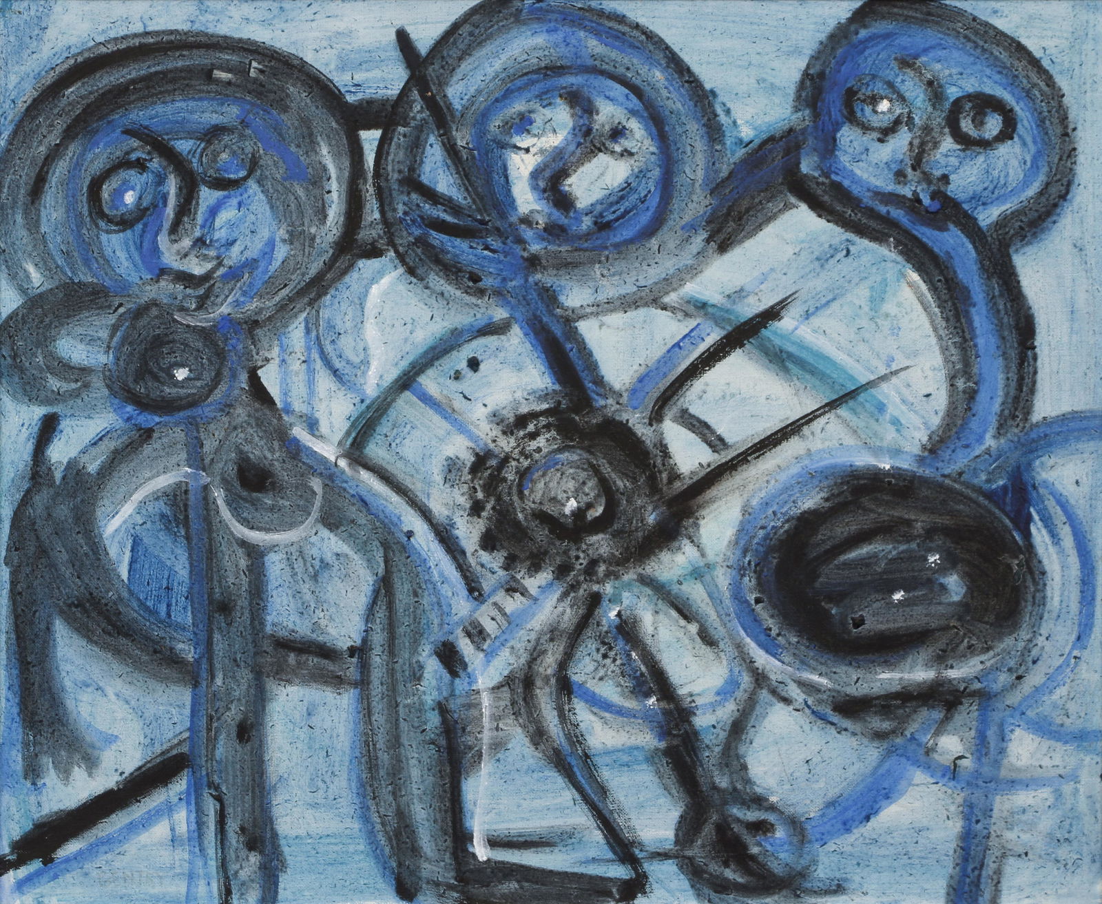 Herbert Gentry Three Wise Ones Acrylic Painting 1975 (1 of 8)