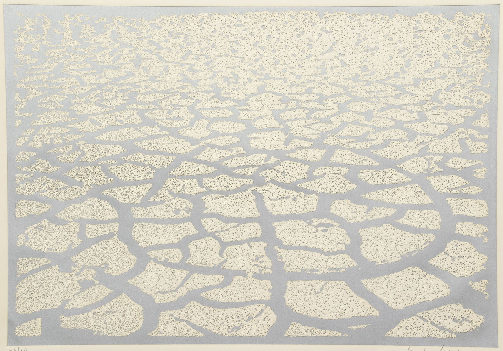 Menashe Kadishman Cracked Earth Silver Aquatint Signed (1 of 5)
