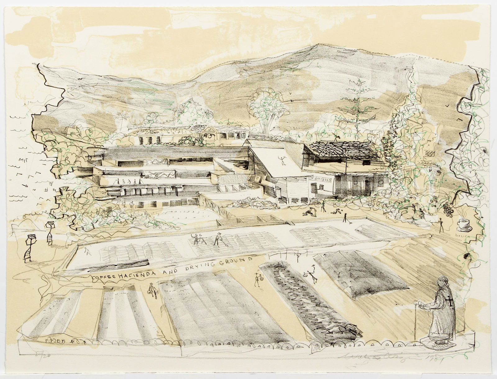 William Wegman Untitled Coffee Hacienda 1989 Lithograph (1 of 4)