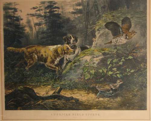 Currier and Ives American Field Sports:: Artist: Currier and Ives (Nathaniel Currier (1813–1888) and James Merritt Ives (1824–1895)) Title: AMERICAN FIELD SPORTS: FLUSH'D (G. 162; P. 3260) Date: 1857 Medium: Lithograph with hand-coloring