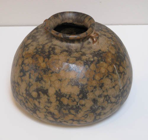 Marble Moon Vase with Miniature Handles: Title: Marble Moon Vase with Miniature Handles Medium: marble Dimensions: 6.5 x 8 x 8 inches Provenance: The Estate of Arnold D. and Norma W. Wilner