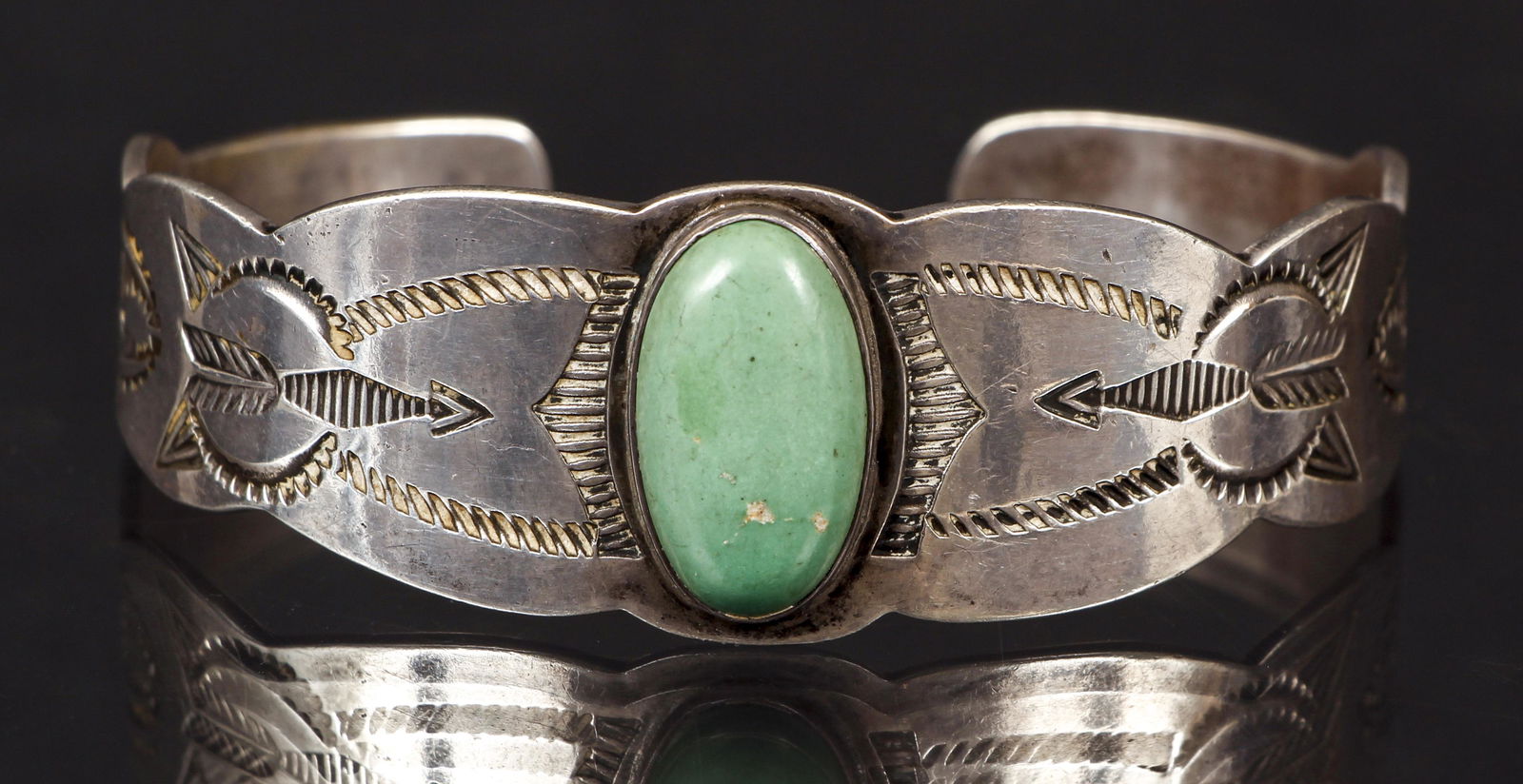 Native American Silver Turquoise Bracelet (1 of 5)