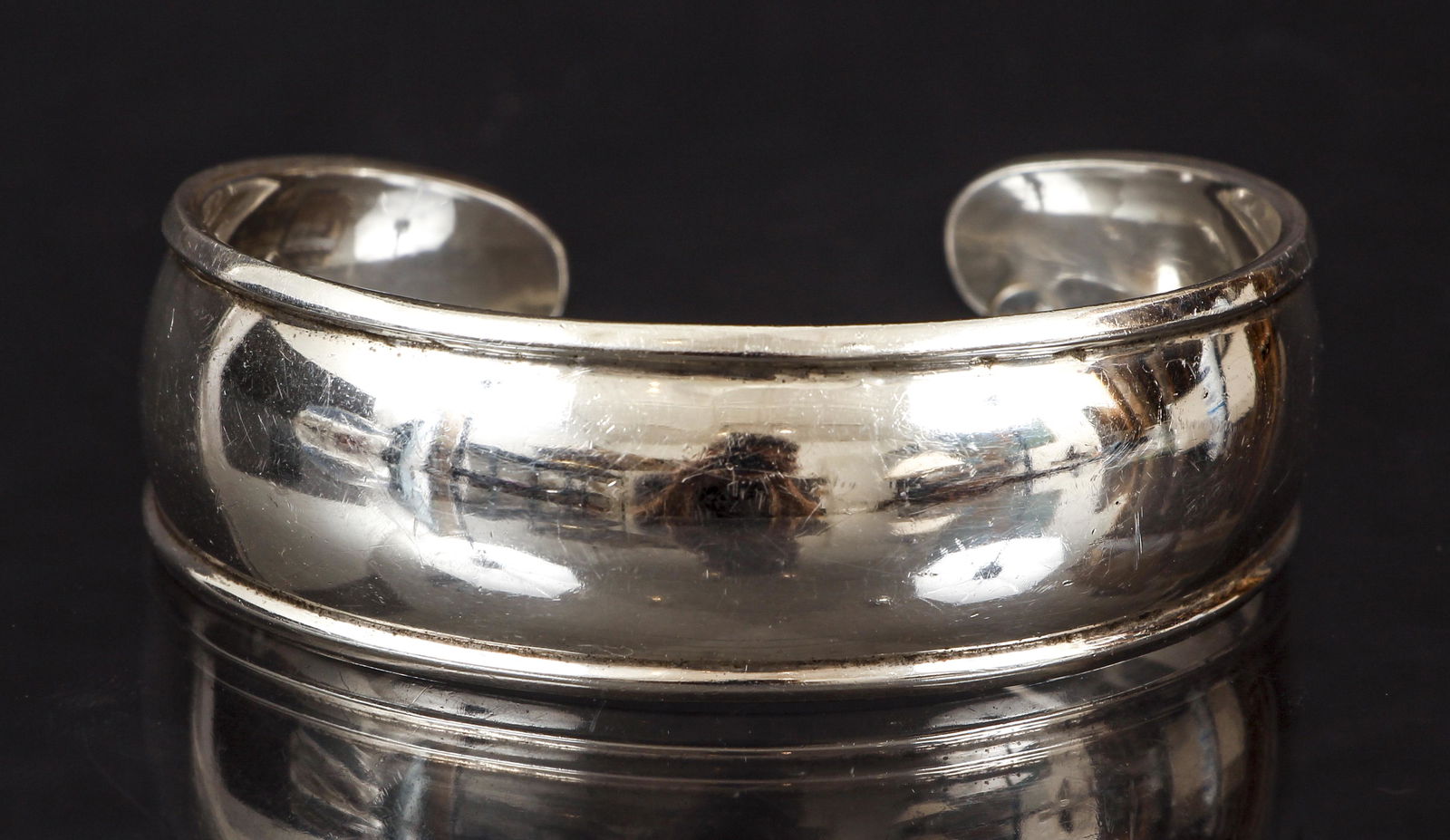 Sterling Silver Mexico Domed Cuff Bracelet (1 of 5)