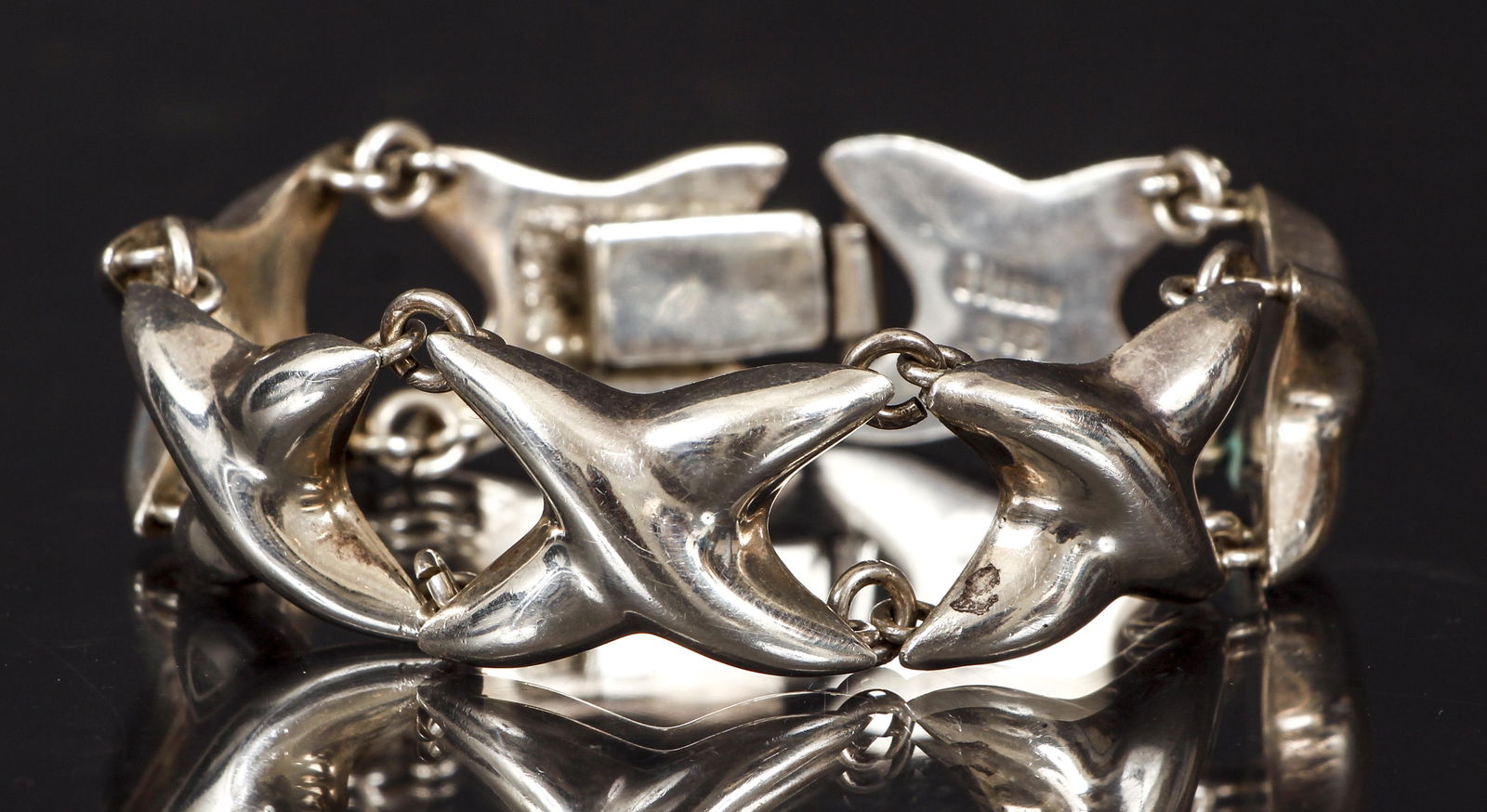 Sterling Silver Mexico Figural Link Bracelet (1 of 5)