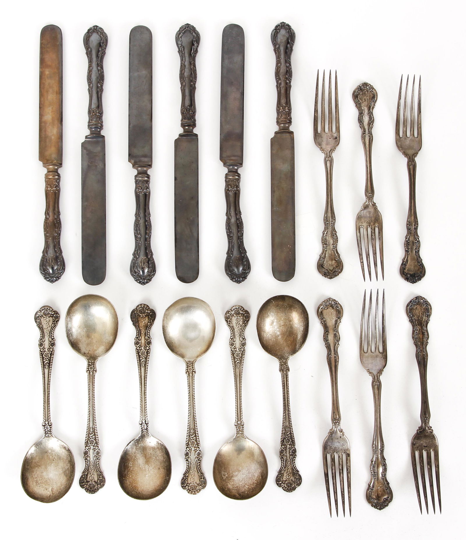 Assorted Monogrammed Sterling Silverware 18 pc (1 of 11)