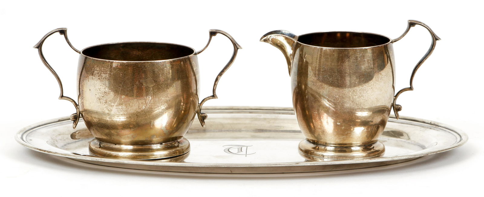 3pc Sterling silver lot Tray Sugar and Creamer (1 of 11)