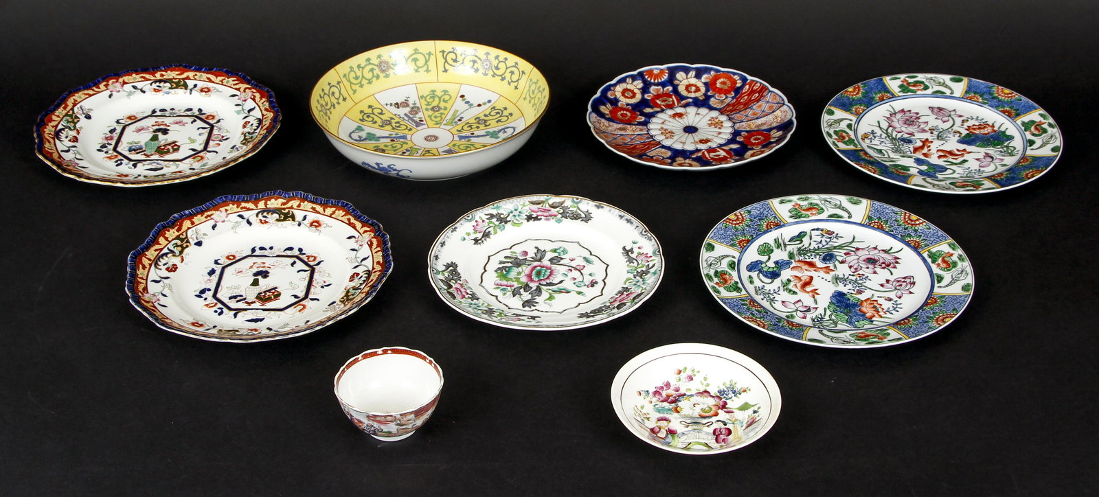 Lot of 9 Bowls and Plates Asian Motif Porcelain (1 of 12)