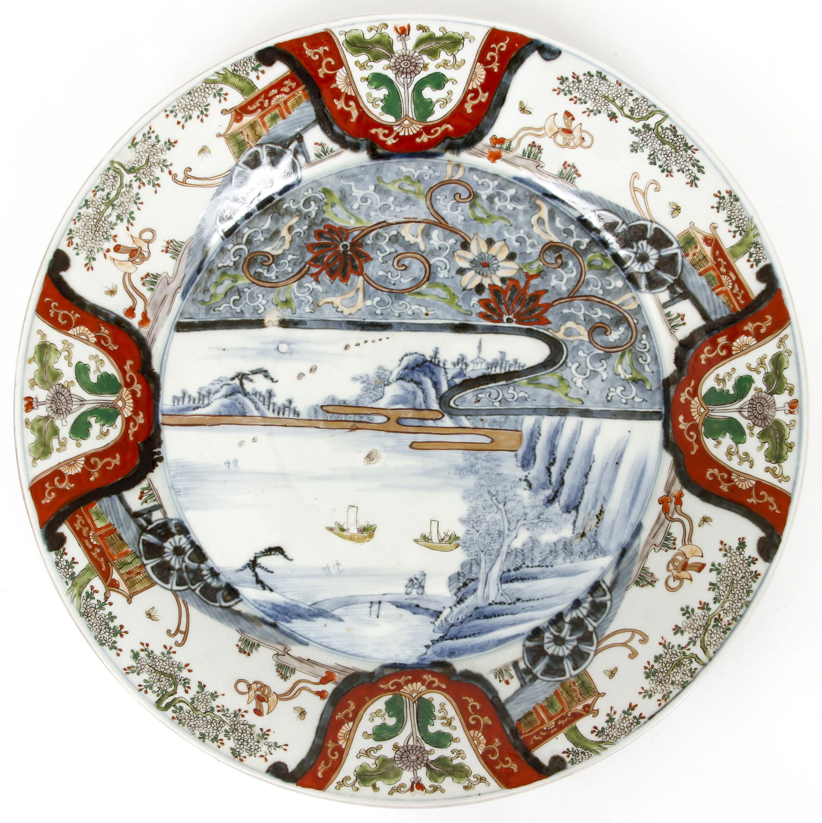 Large Japanese Painted Platter (1 of 6)