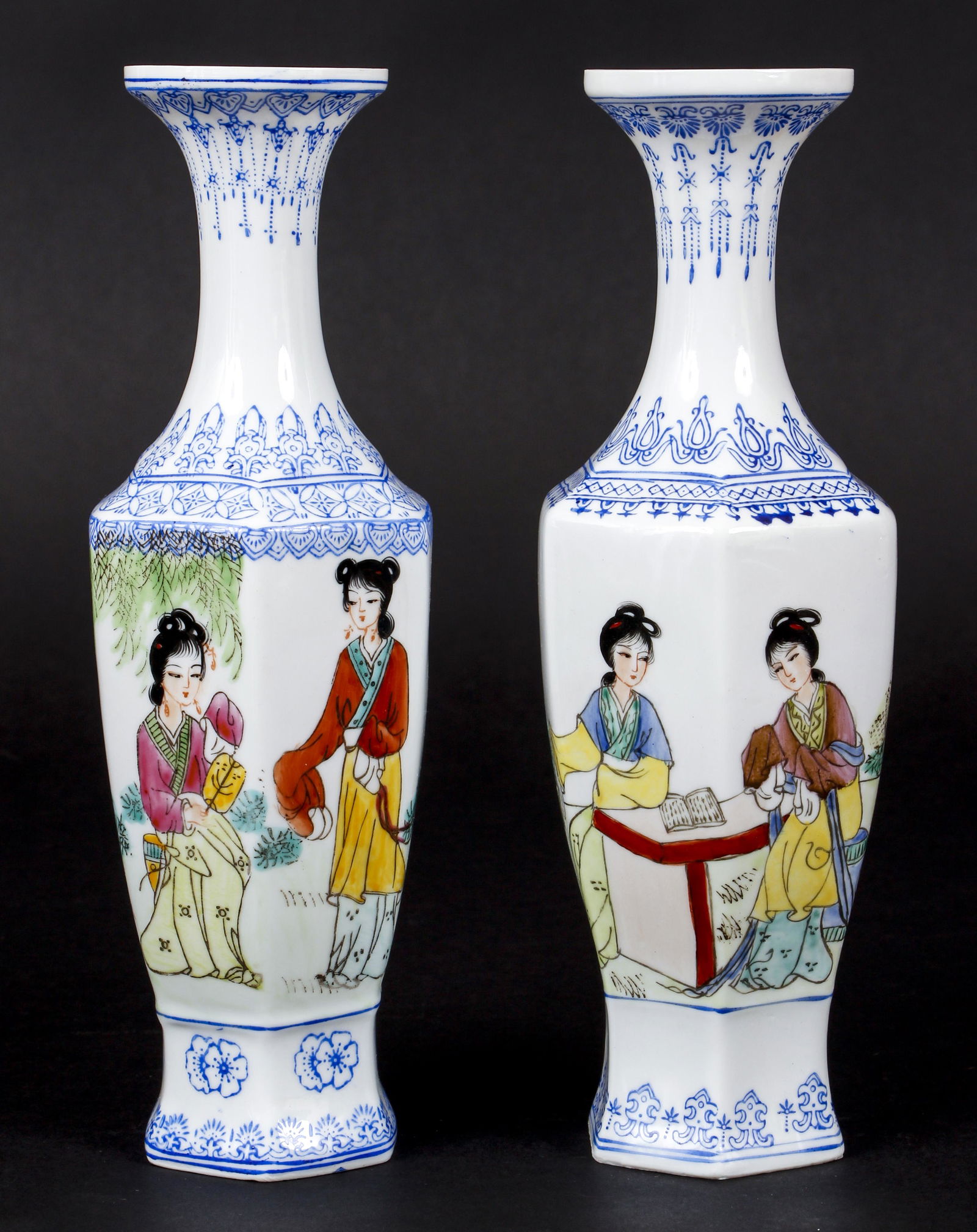 Pair Eggshell Porcelain Vases with Boxes (1 of 11)