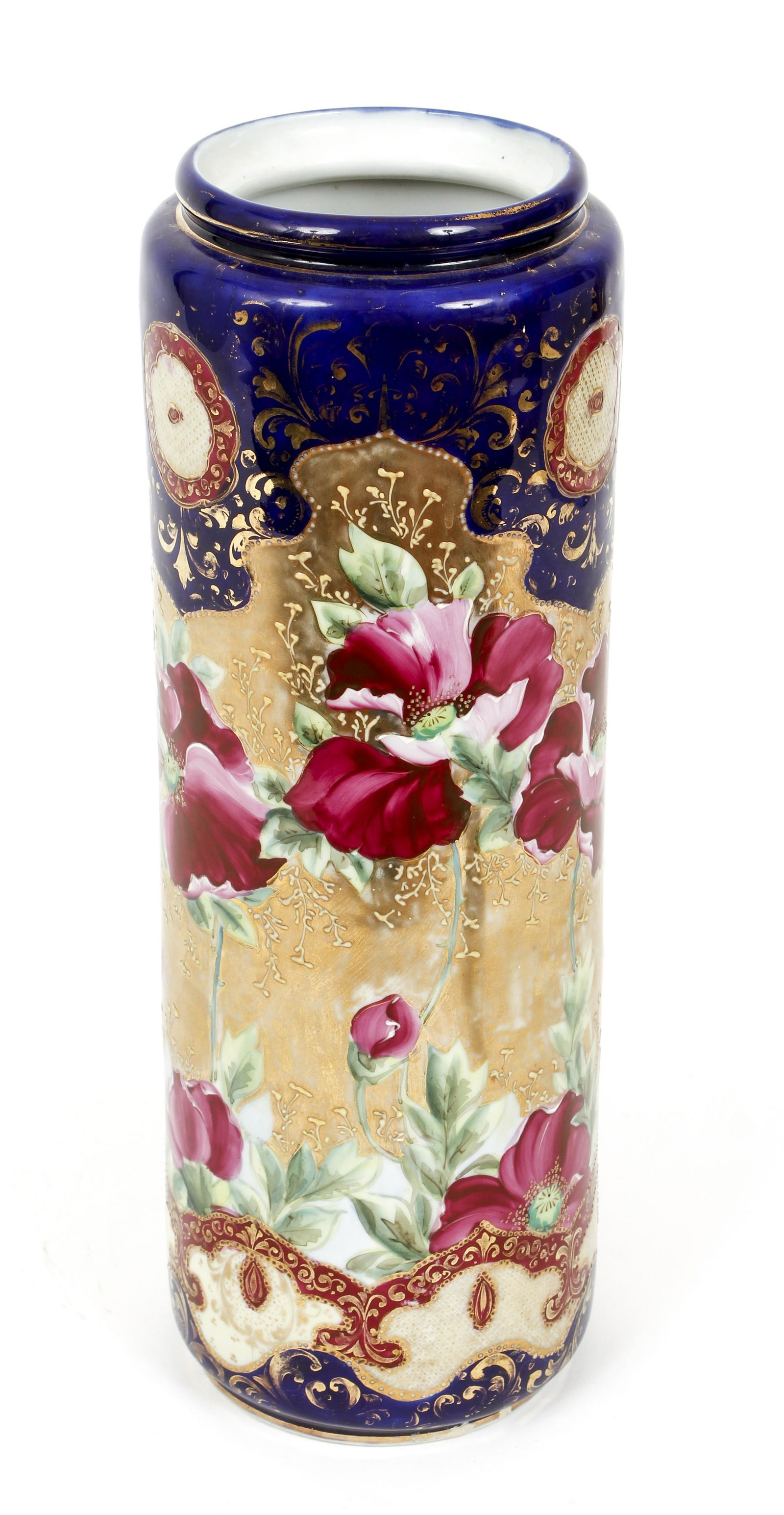 Large Painted Nippon Floral Vase (1 of 6)
