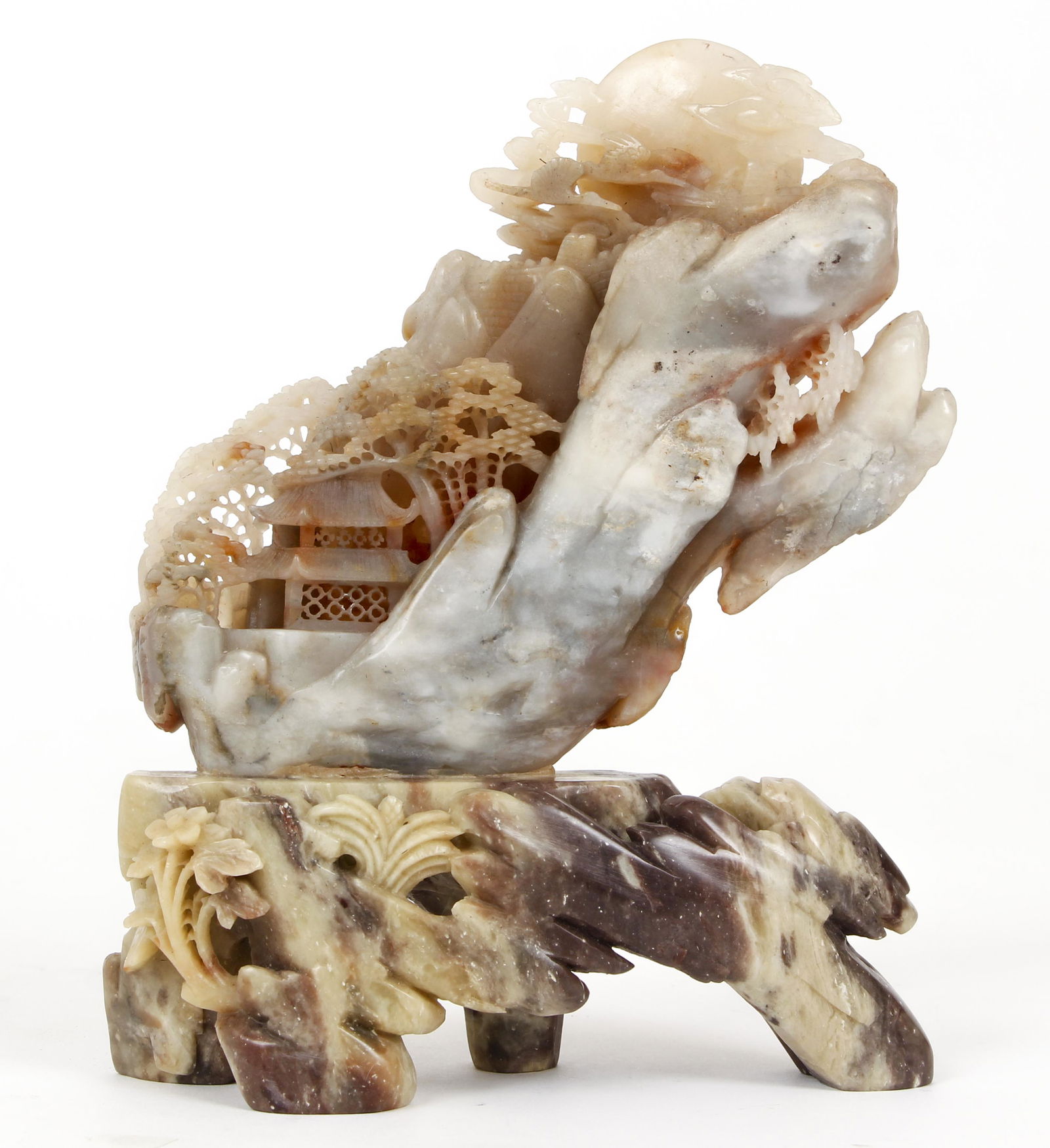 Chinese Carved Stone Mountain Scene (1 of 7)