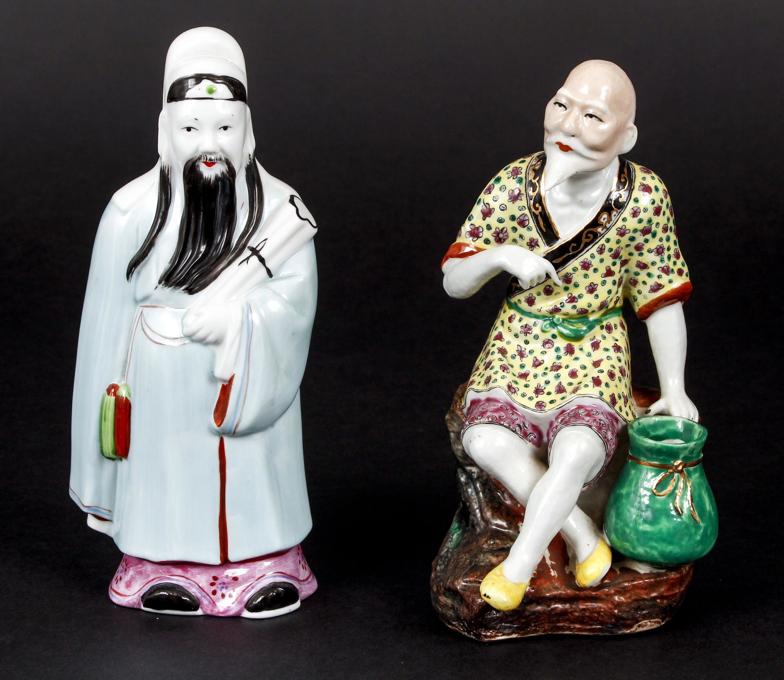 Pair Chinese Immortal Porcelain Figures (1 of 13)