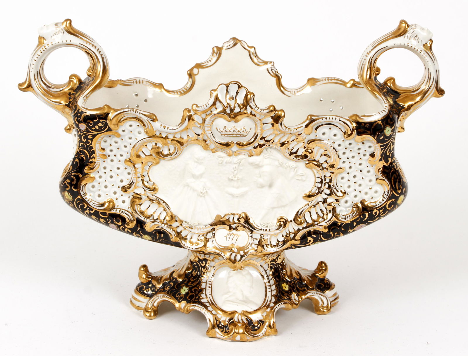 Louis XVI Rococo style Jardiniere with enamel (1 of 8)