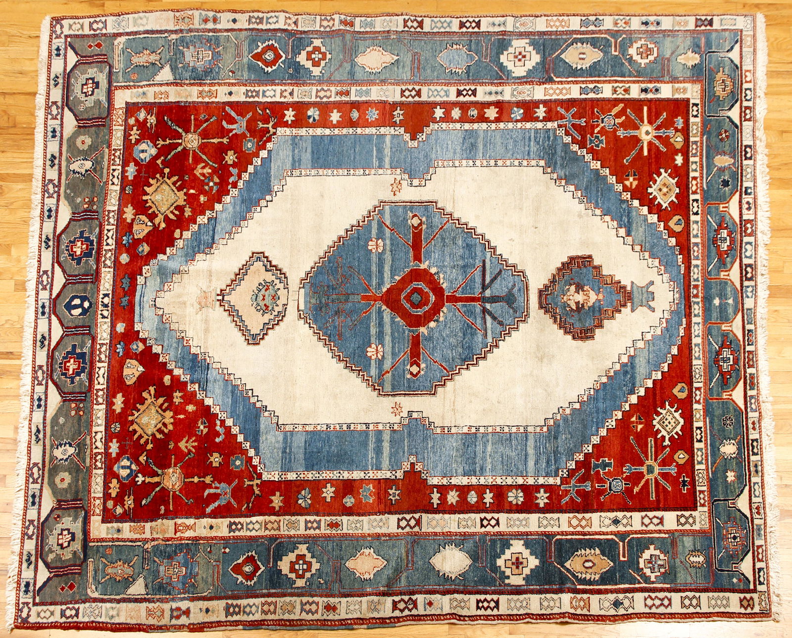 Vintage Turkish Village Rug 12 x 9.5 feet (1 of 3)