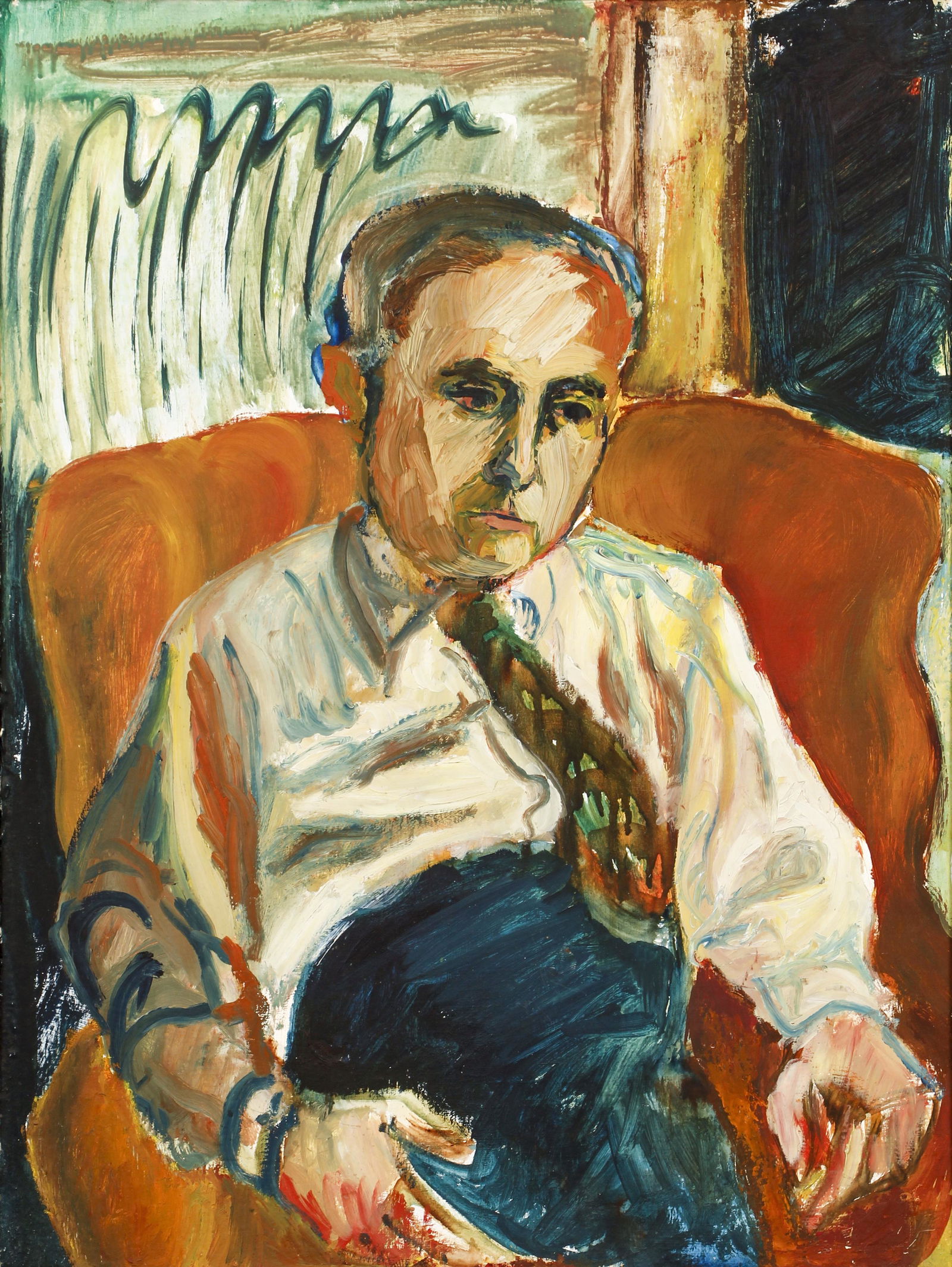 Devora Berman Portrait of Mulia Zelikson Oil Painting (1 of 3)