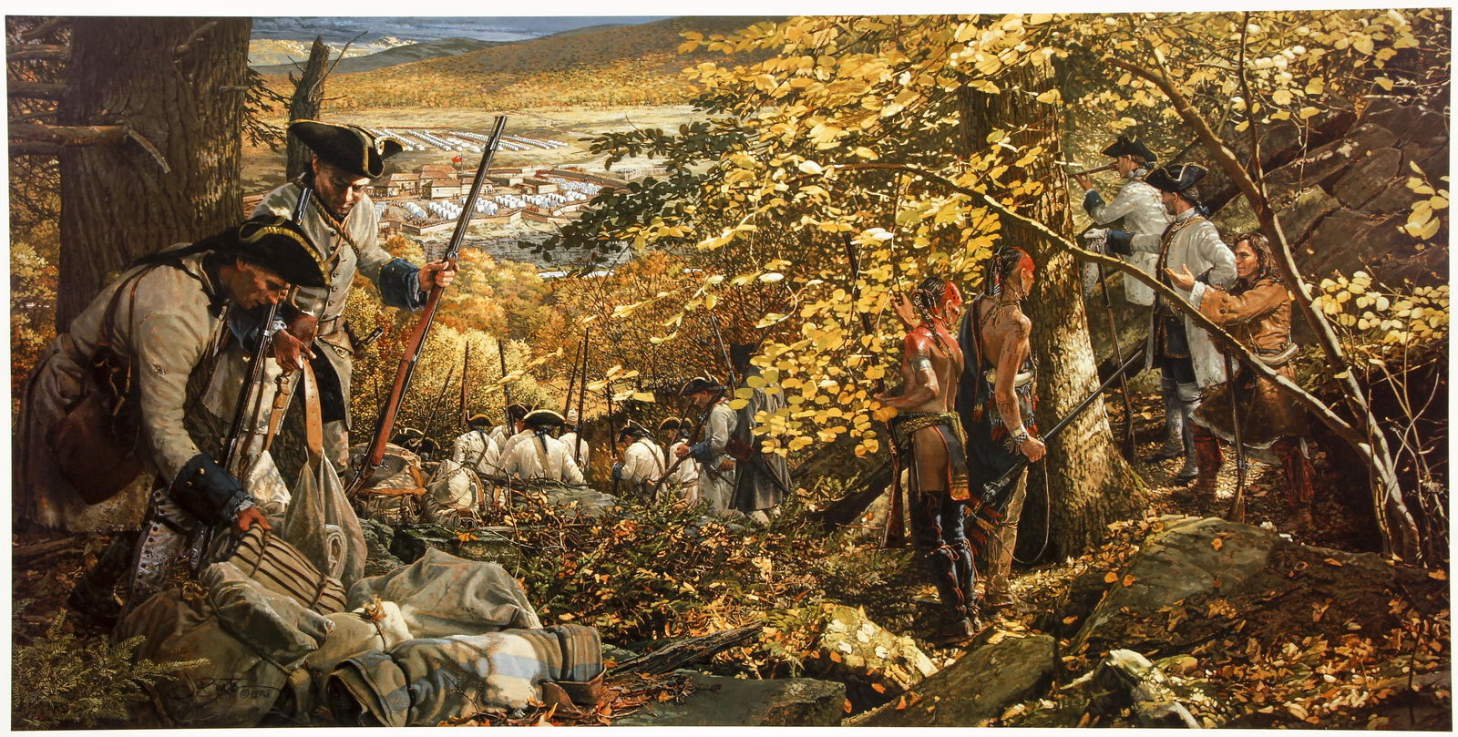 John Buxton signed litho October Twelve, 1758 (Fort (1 of 5)