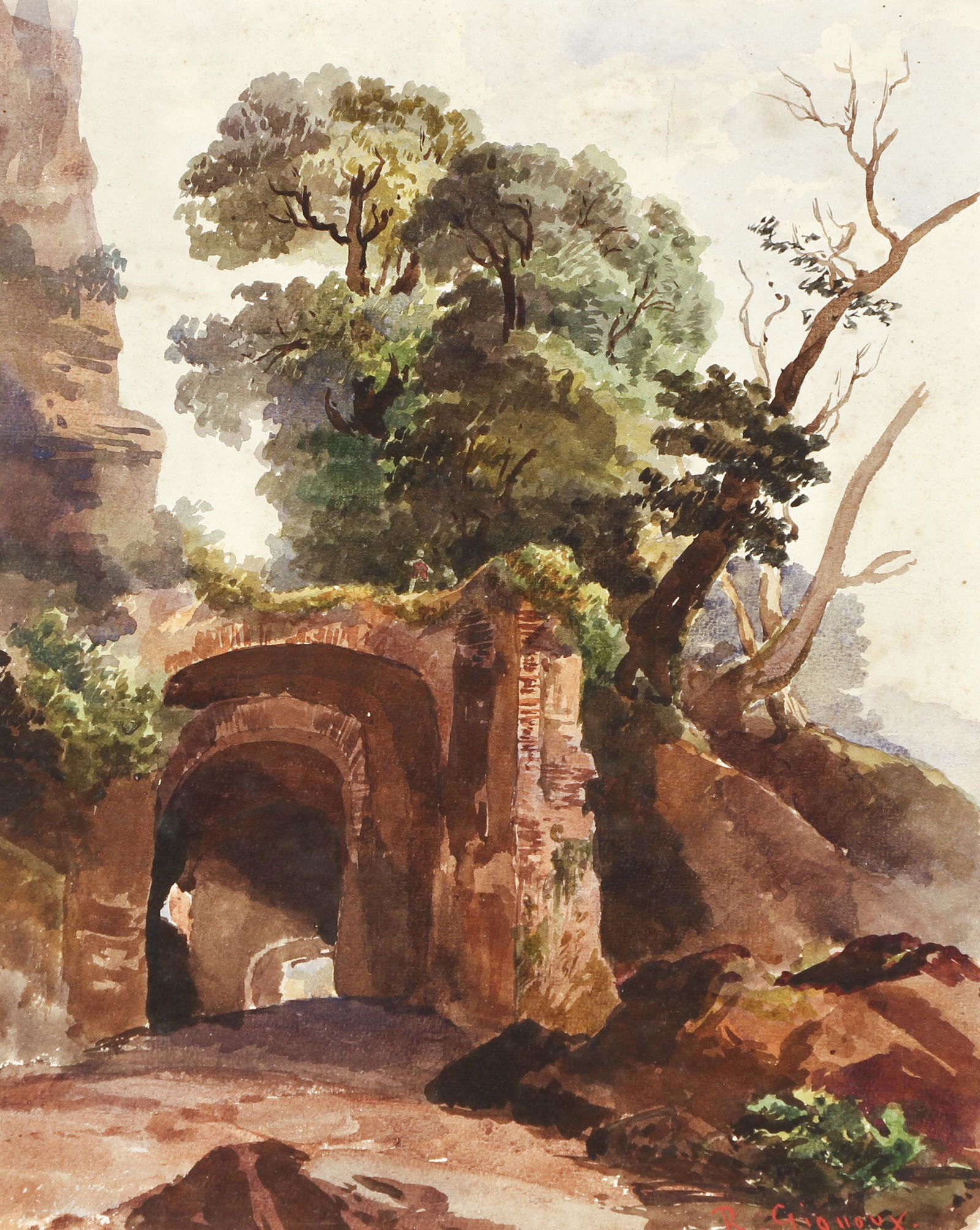 Regis Gignoux 2 European Watercolor Ptgs (1 of 12)