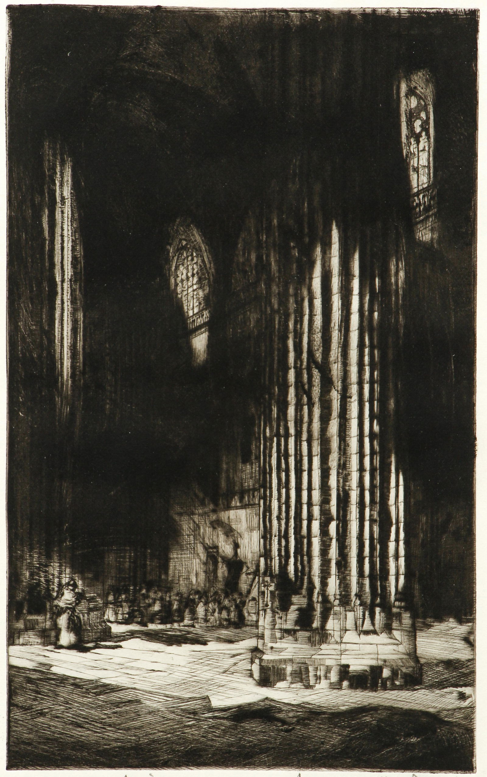 Samuel K. Popkins etching Cathedral Seville (1 of 5)