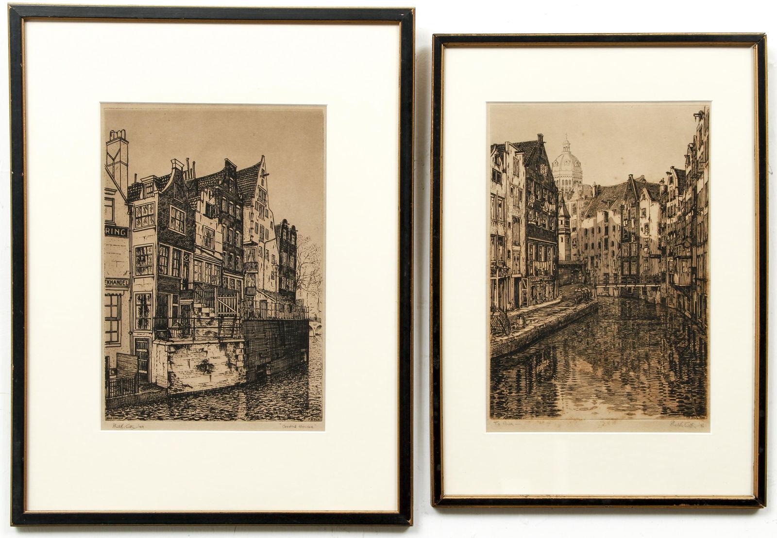 2 Philip B. Silk etchings Amsterdam Subjects (1 of 9)