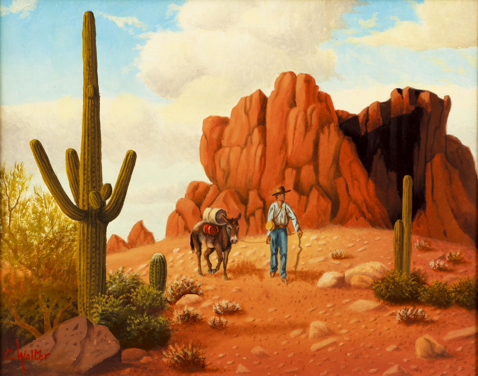 Carl Walter Desert Farmer Oil Ptg (1 of 5)