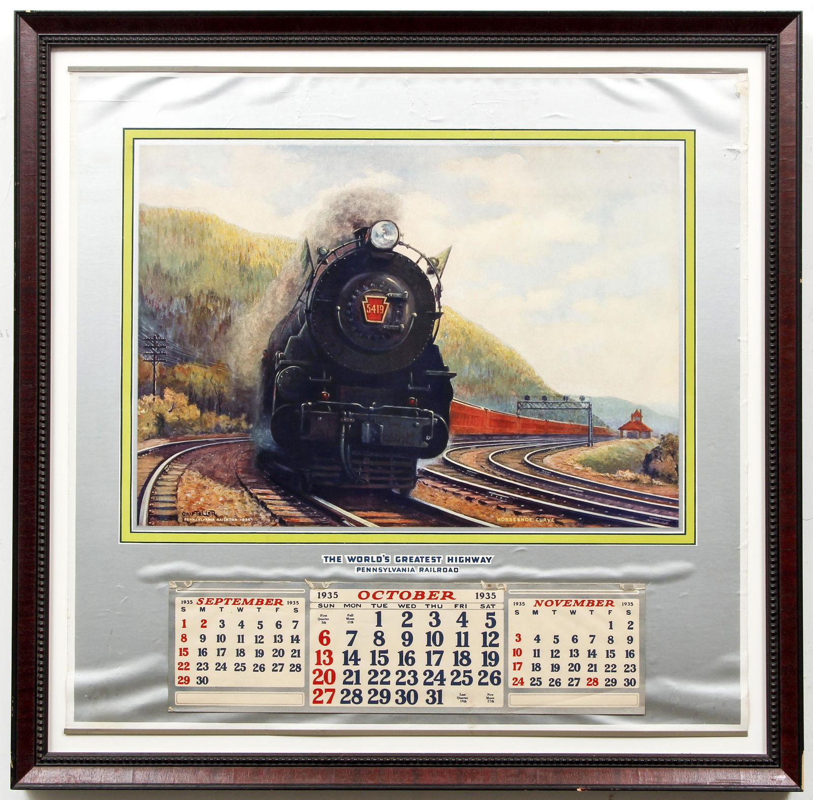 Grif Teller Pennsylvania Railroad Calendar 1935 (1 of 5)
