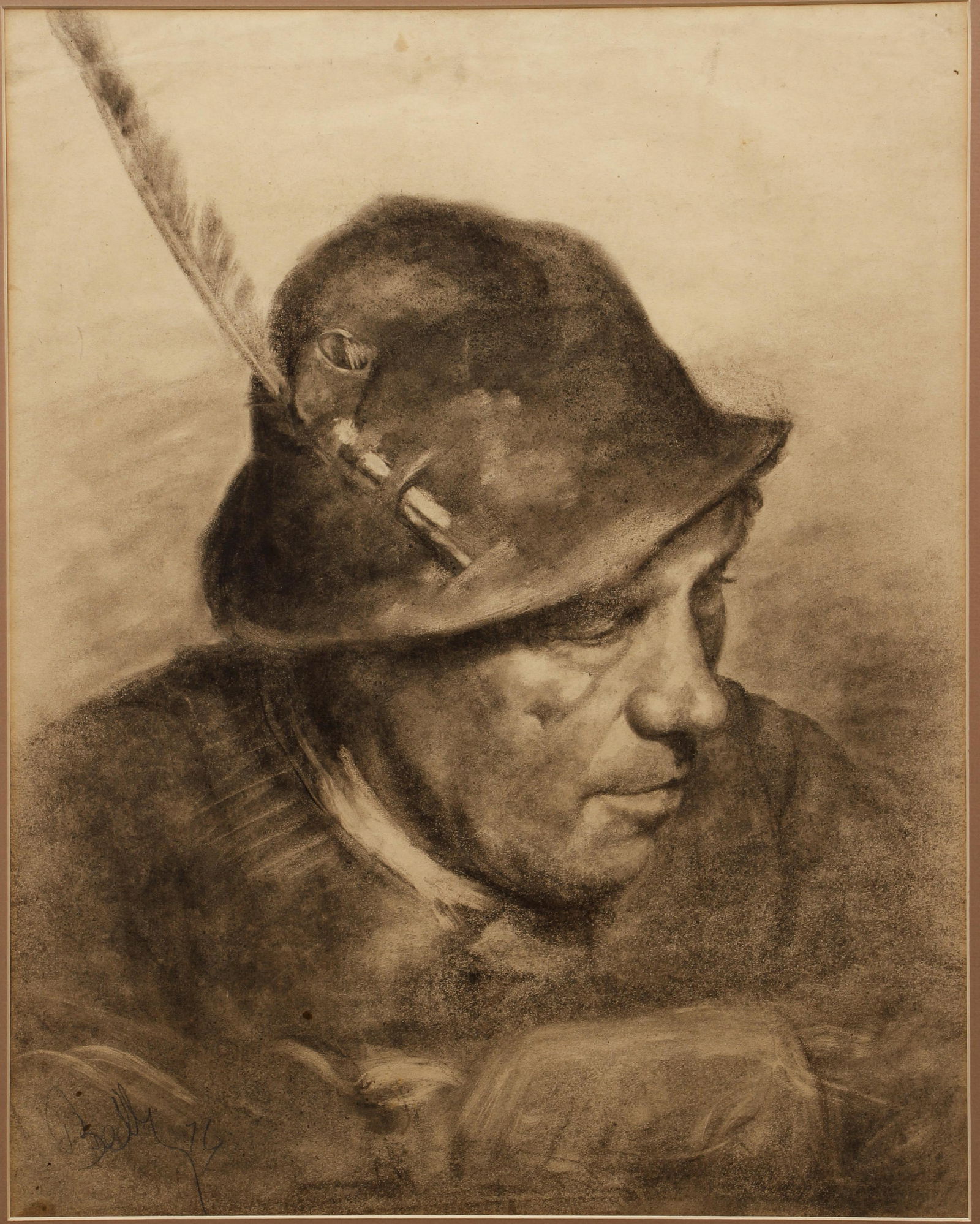 2 John Beatty charcoal portraits circa 1876 (1 of 8)