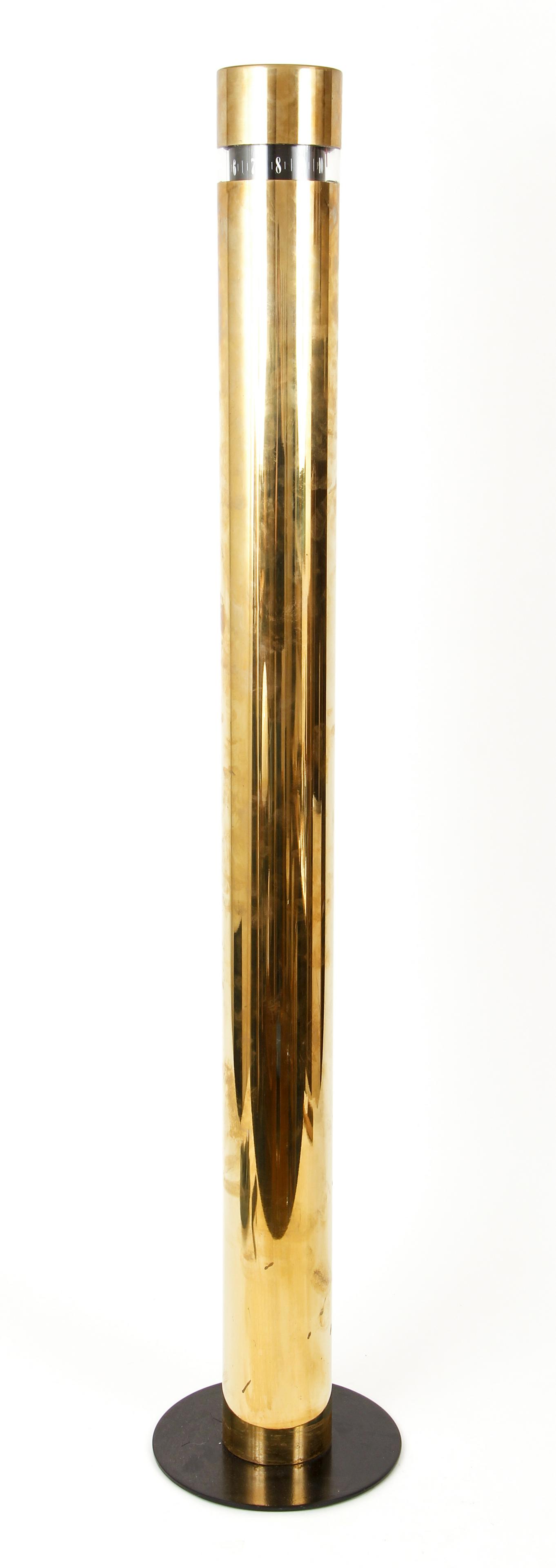 Modern Standing Brass Tube Clock (1 of 4)