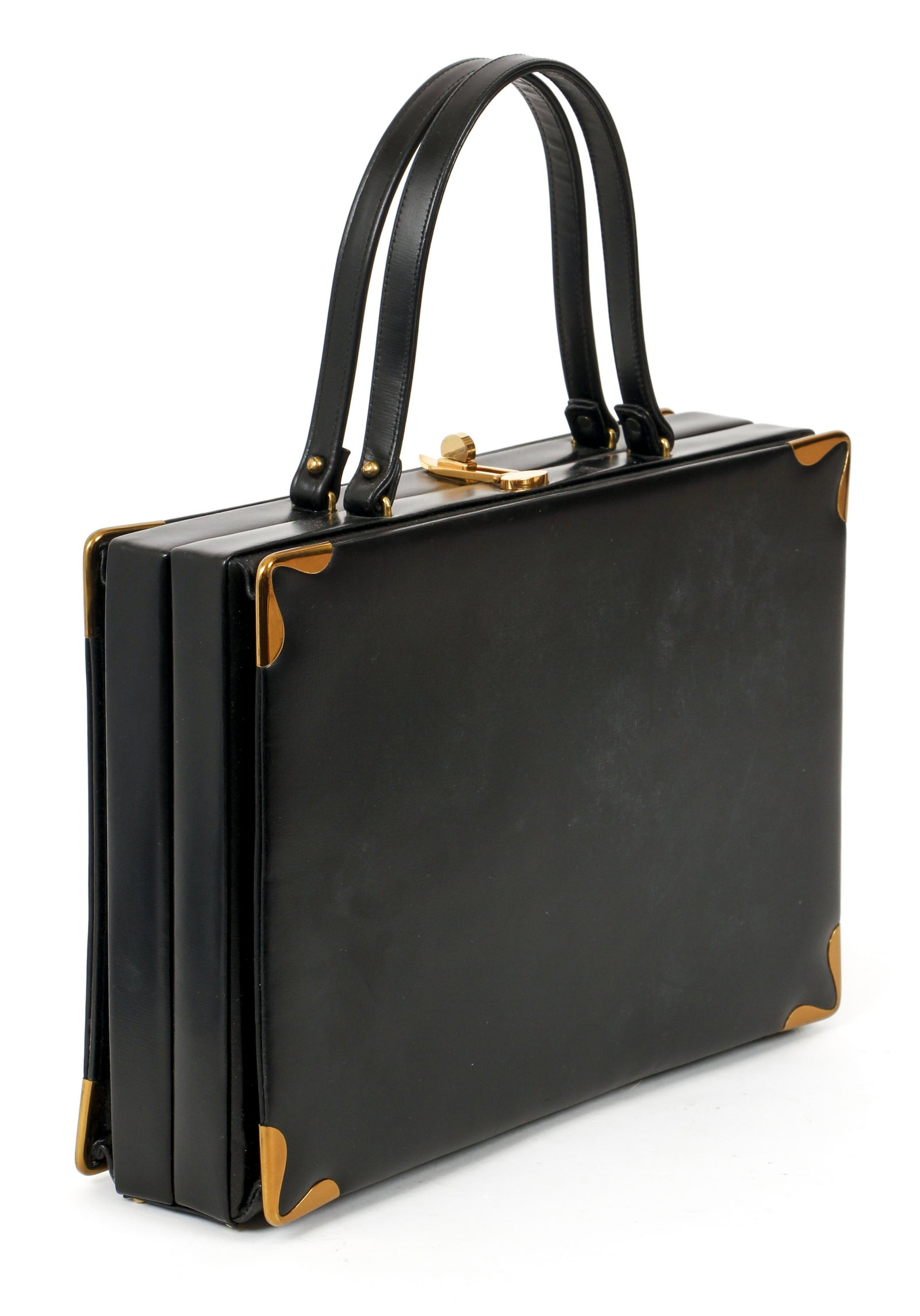 Murray Kruger Zipperette Black Hard Shell Handbag (1 of 7)