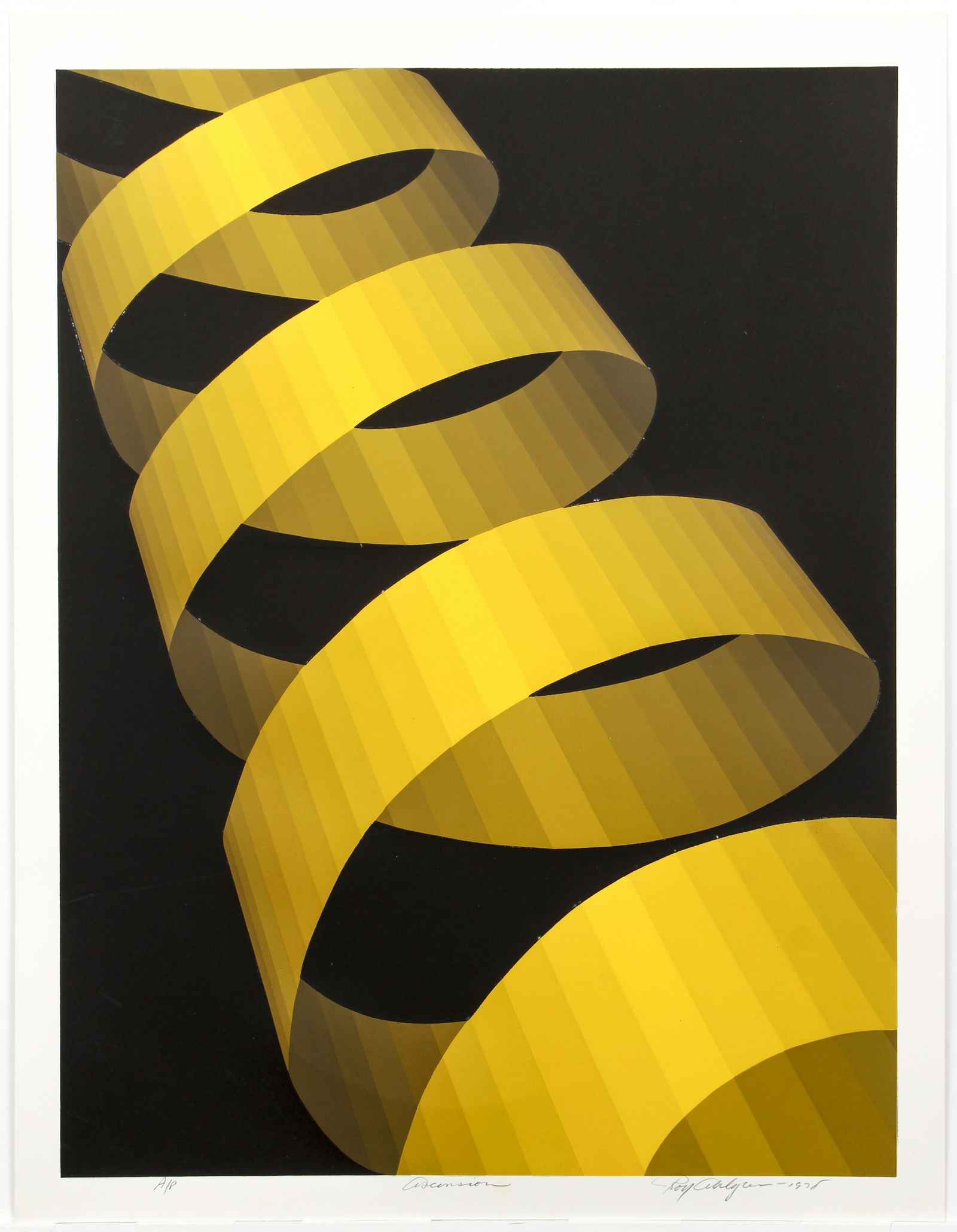 Pair of Roy Ahlgren Op Art Serigraphs Signed (1 of 10)