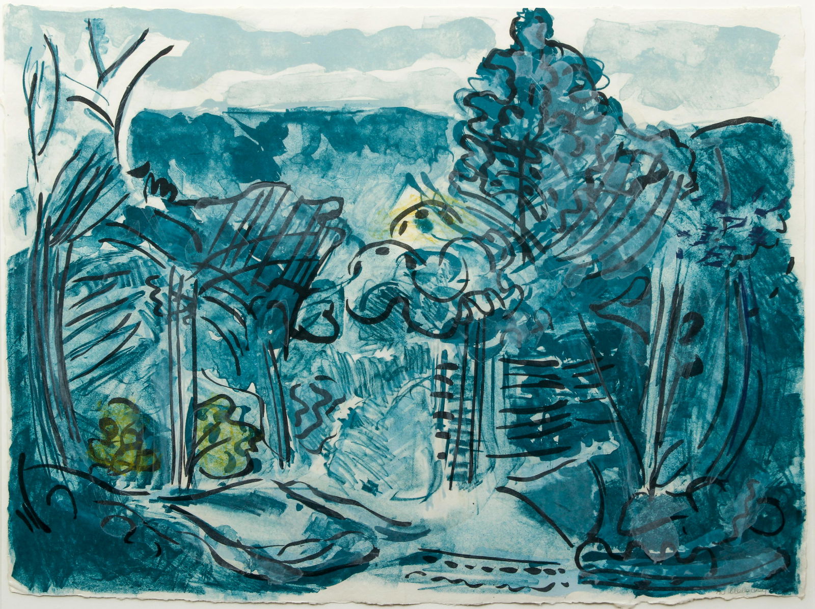 Barbara Ballachey 1990 signed lithograph Landscape (1 of 4)