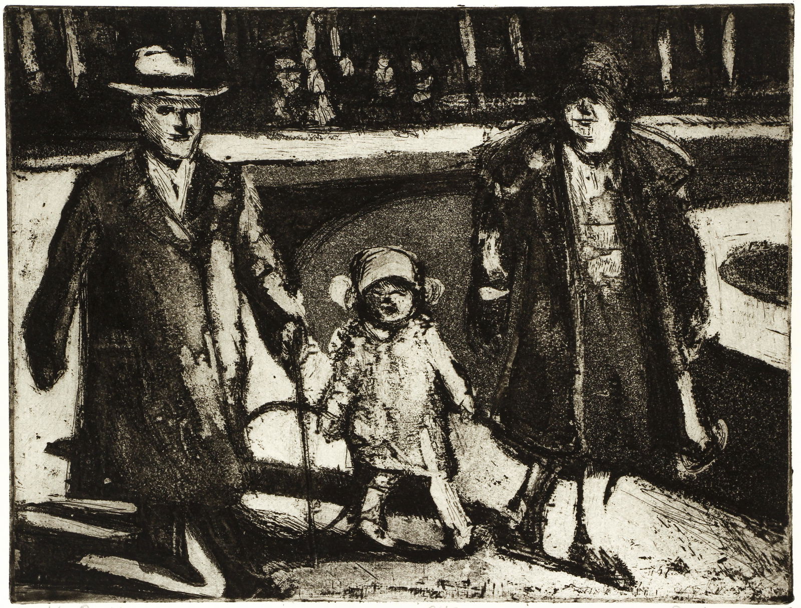 Sidney Chafetz orig etching In The Park (1 of 6)