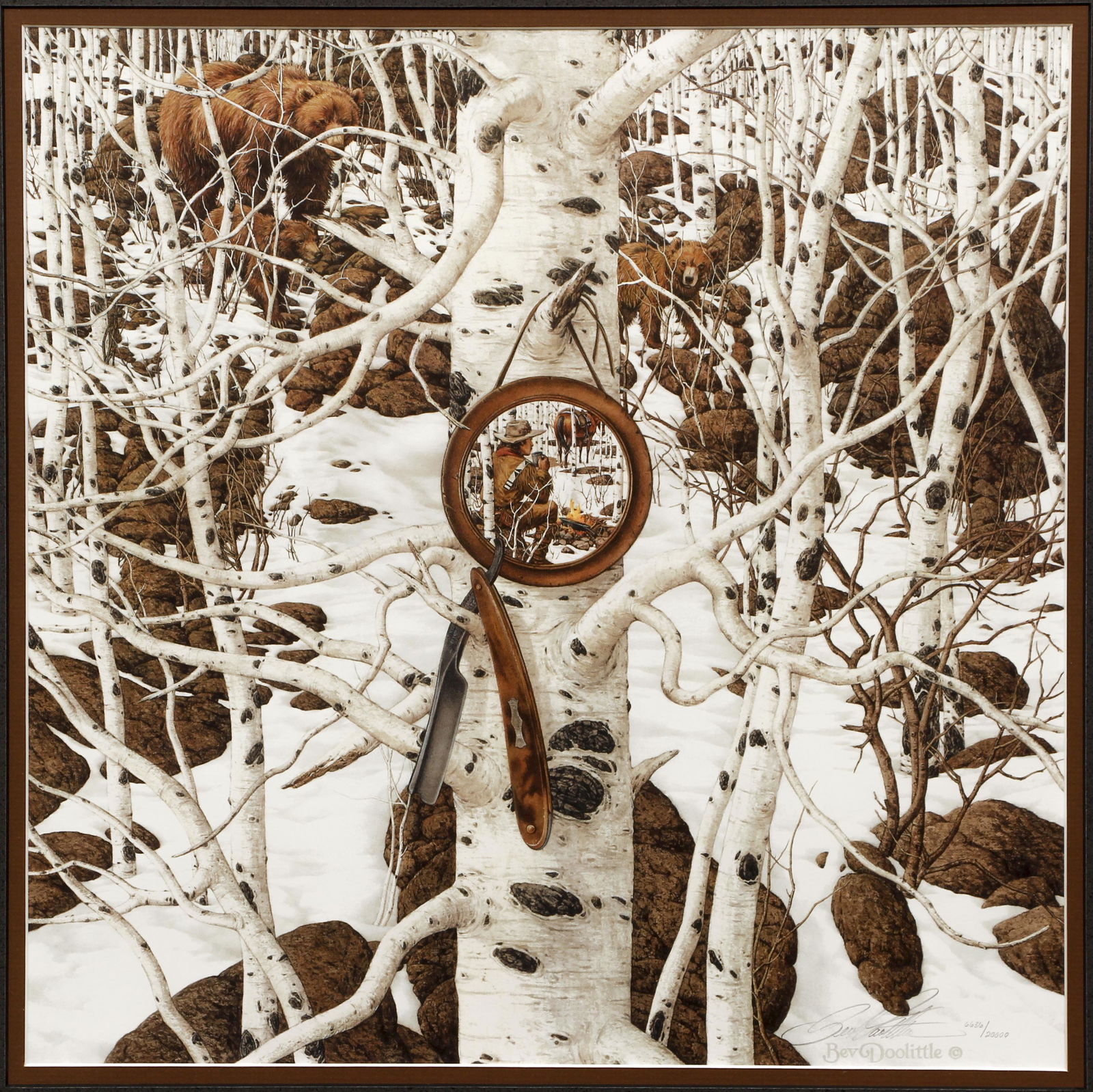 Bev Doolittle Three More for Breakfast Signed Print (1 of 4)