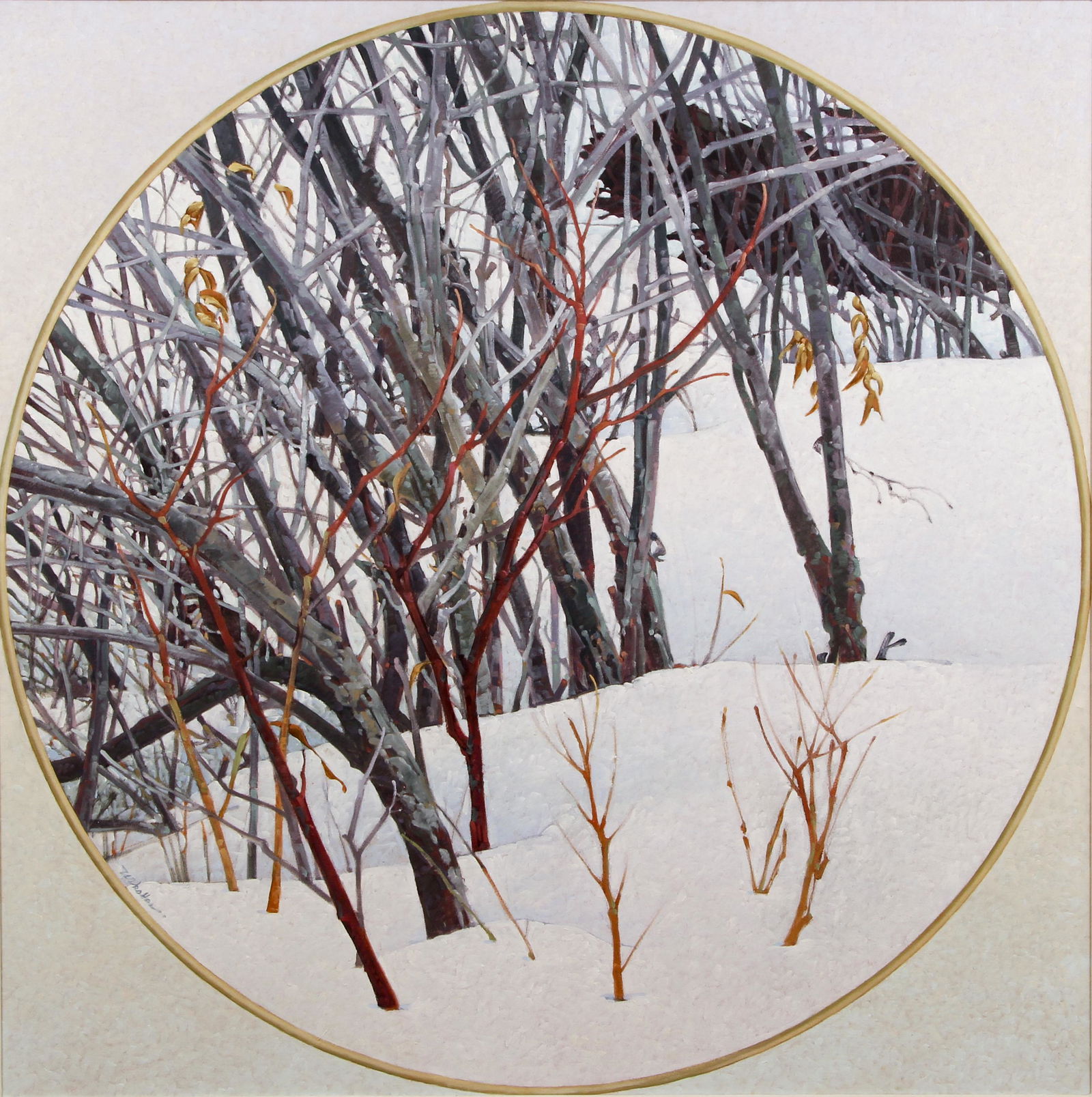 Walter Drohan 1979 oil Winter Rondel (1 of 5)