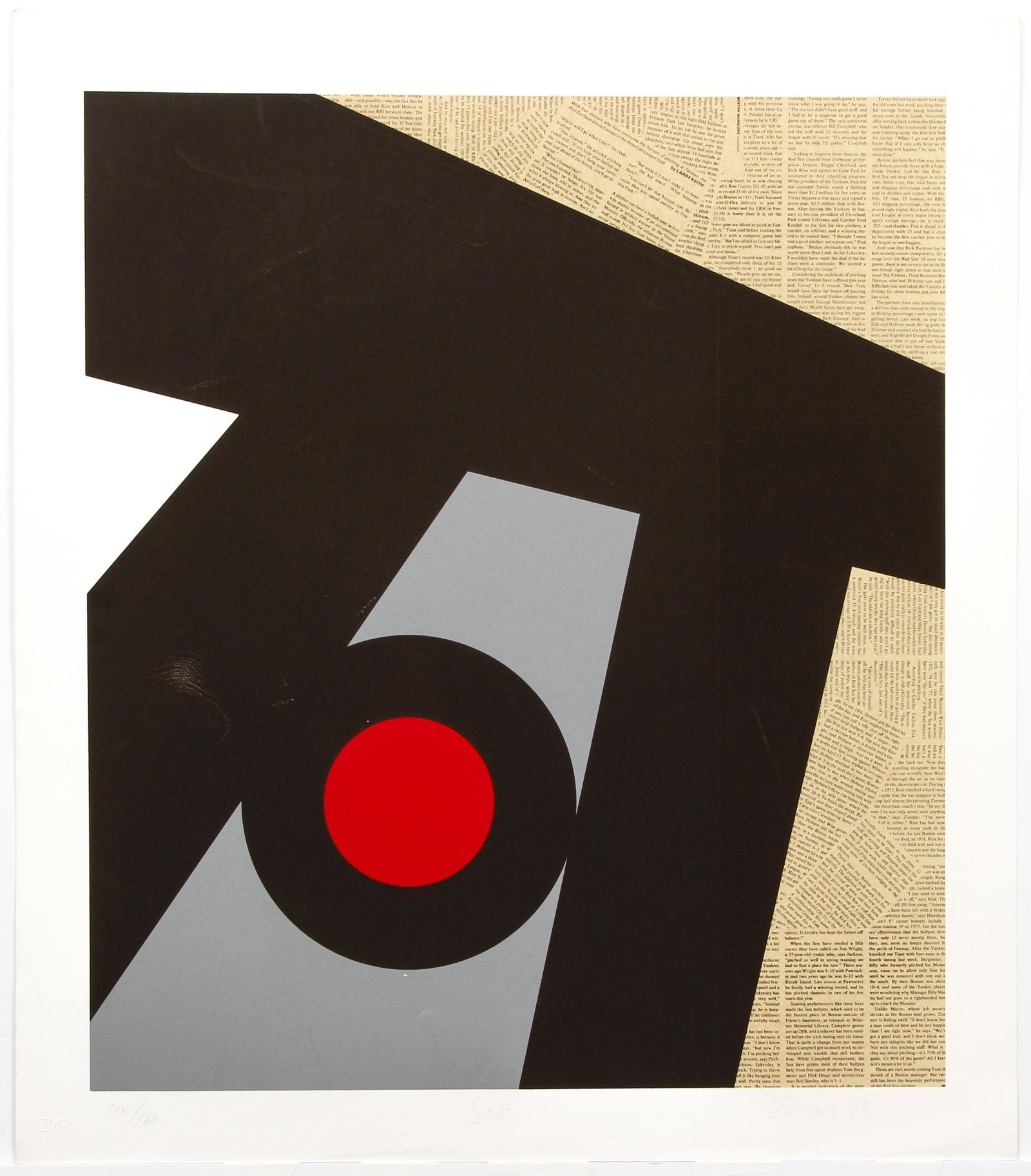 Ray Elman Sox 1979 Silkscreen and Collage (1 of 5)