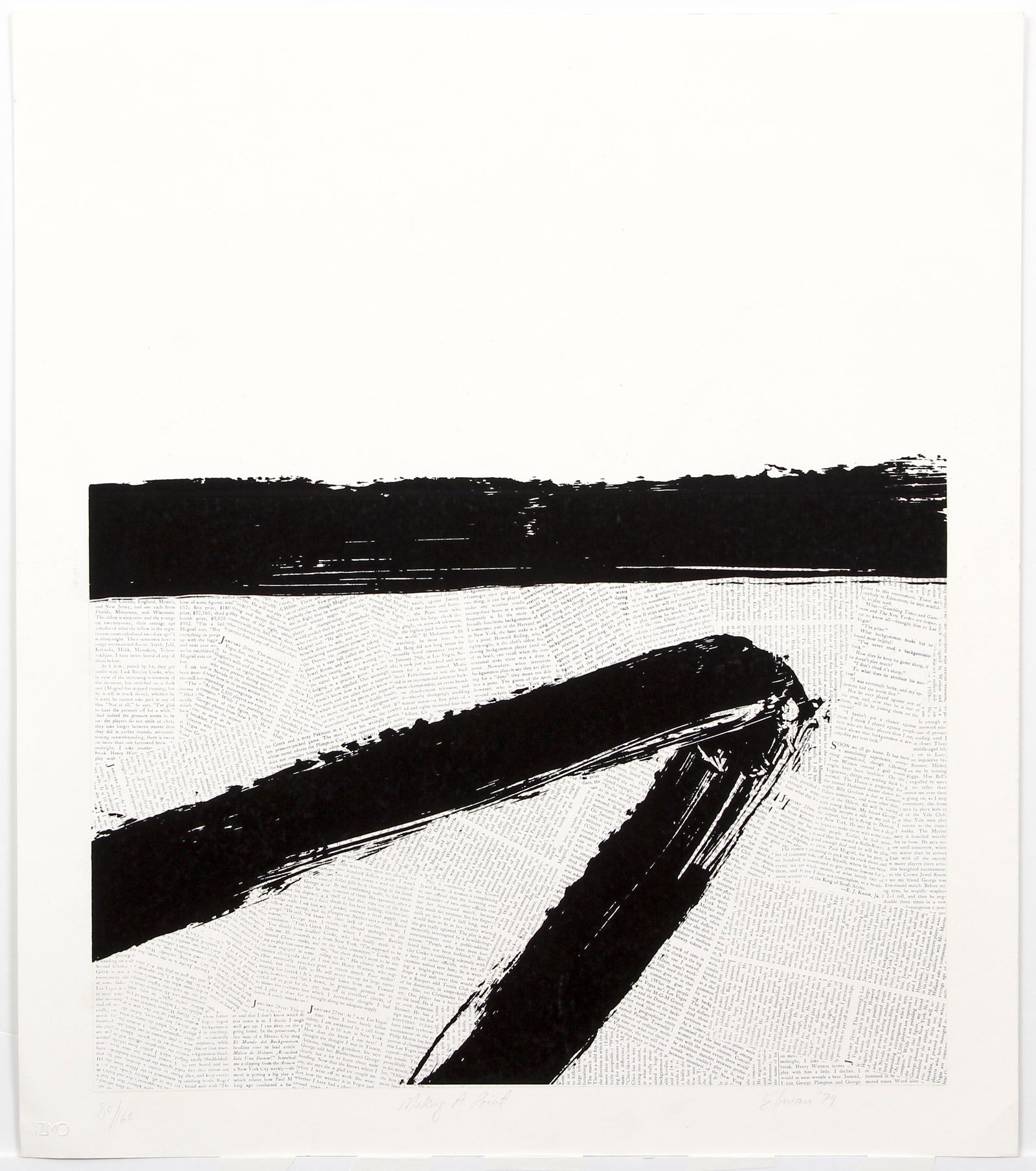 Ray Elman Making a Point Serigraph and Collage Signed (1 of 5)