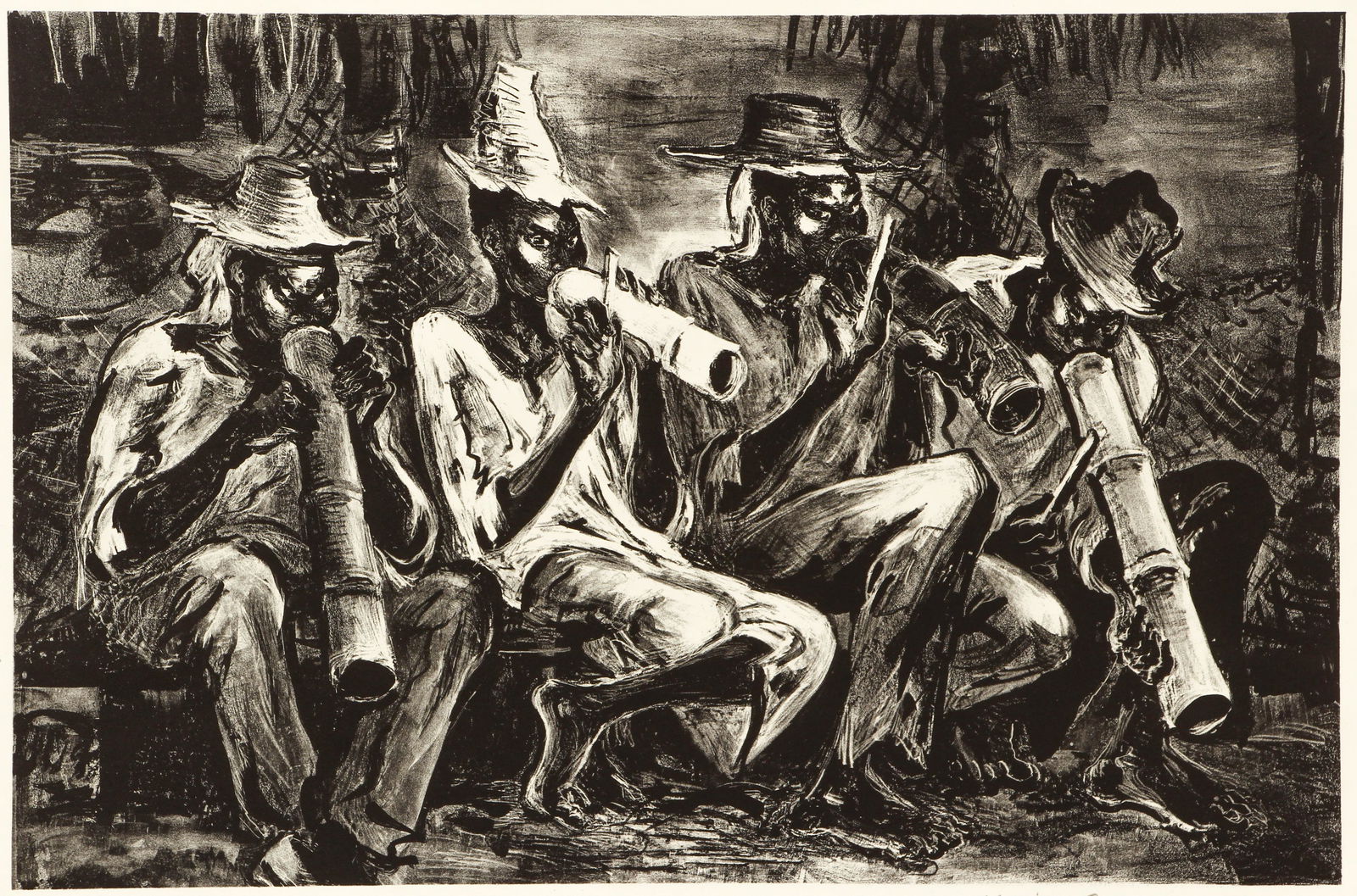 Marion Greenwood Musicians Signed Litho AAA (1 of 4)