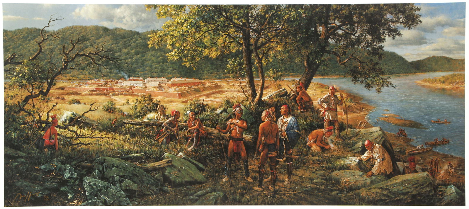 Robert Griffing signed print Fort Pitt Under Siege (1 of 6)