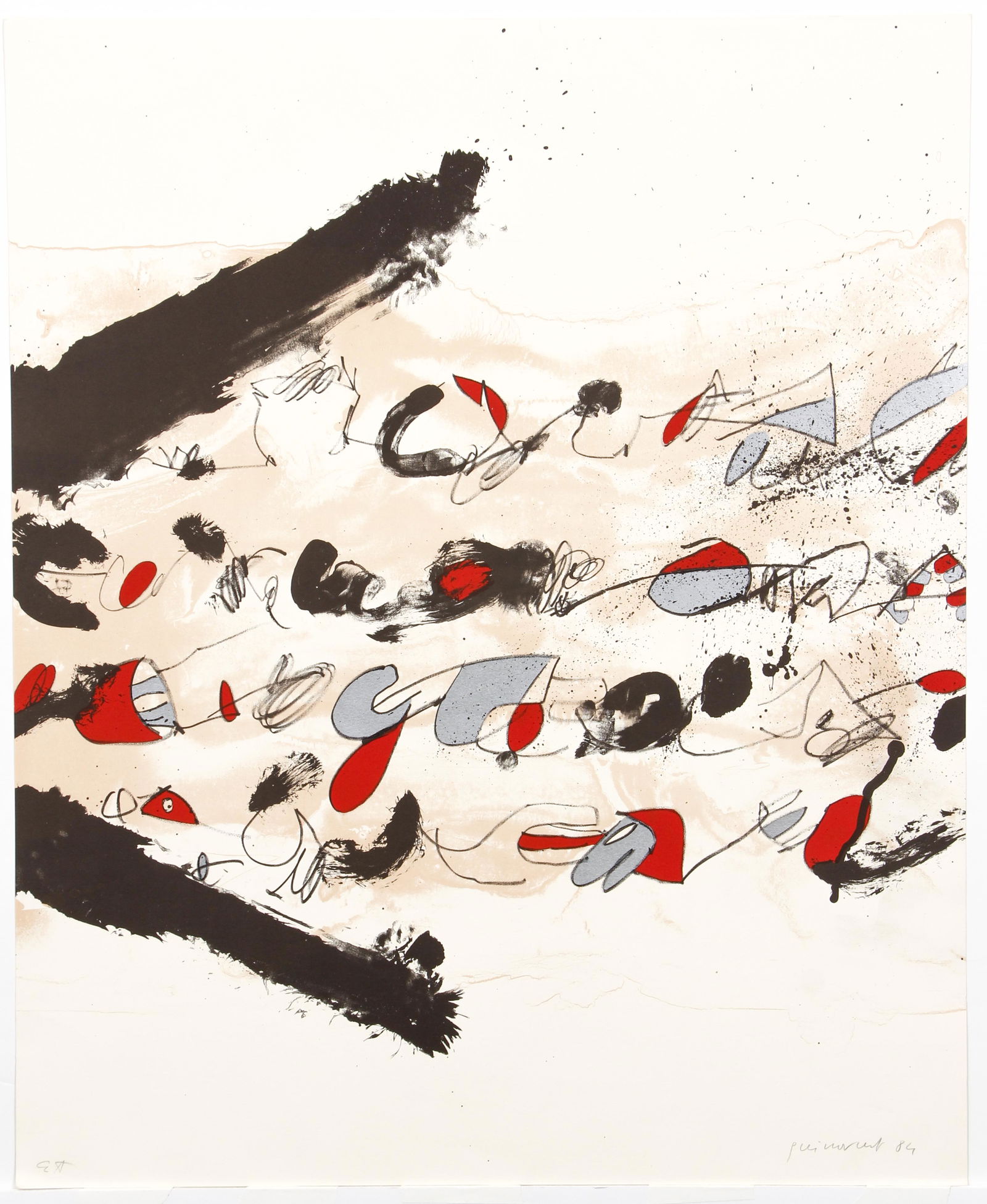 Josep Guinovart Abstract Print signed 1984 (1 of 4)