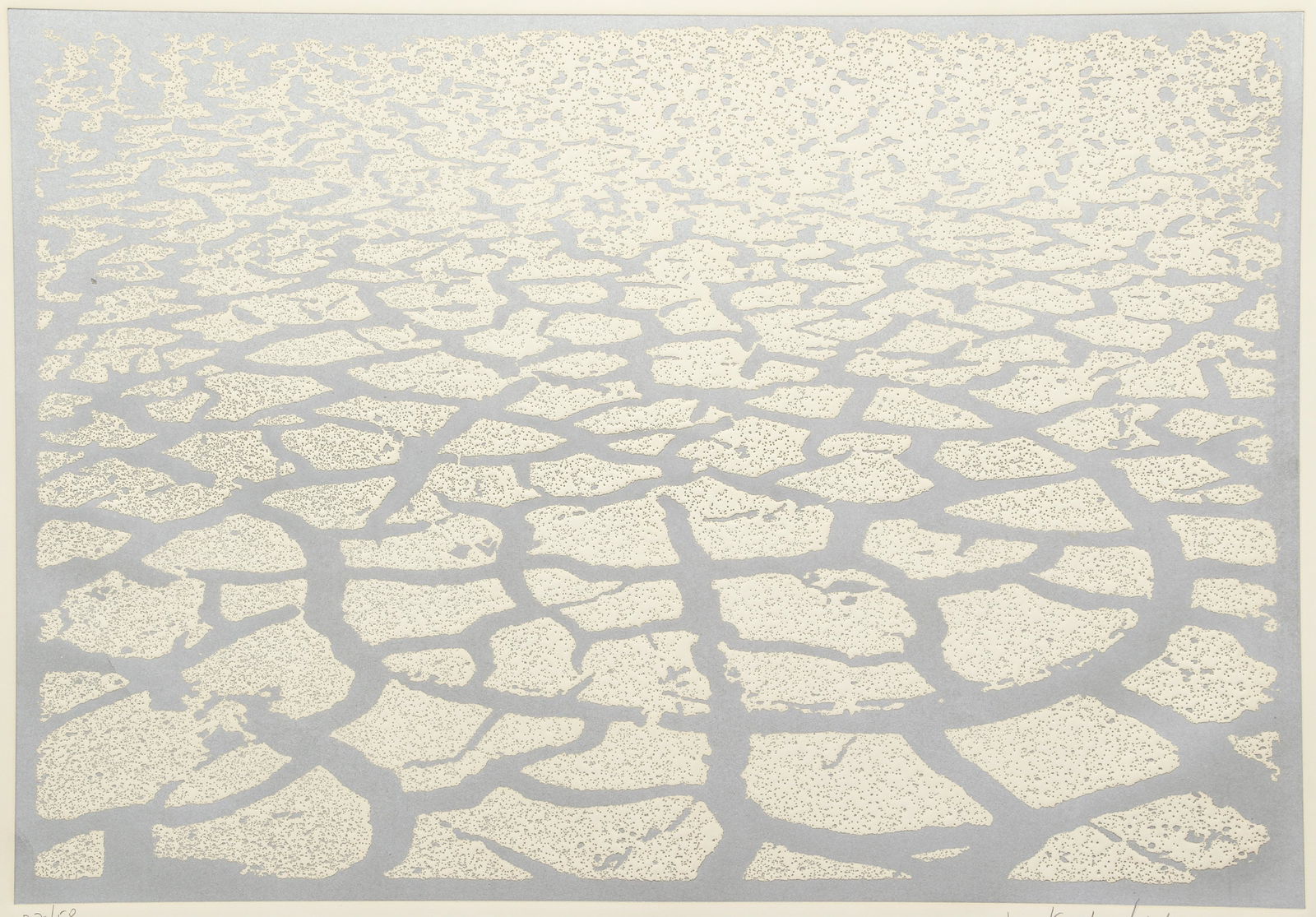 Menashe Kadishman Cracked Earth Silver Aquatint Signed (1 of 5)