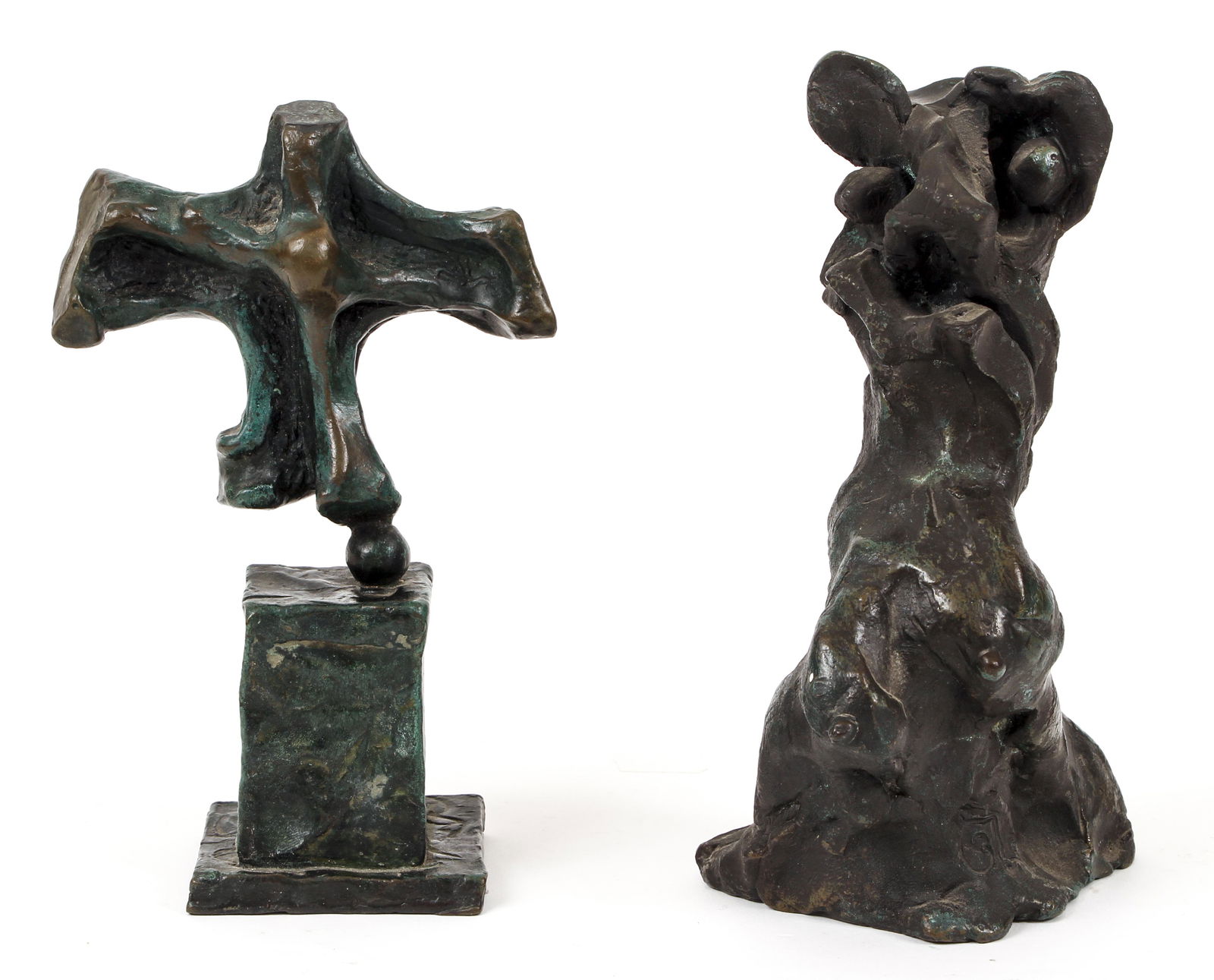 2 Bob La Bobgah bronzes Bird and Woman Figures (1 of 11)