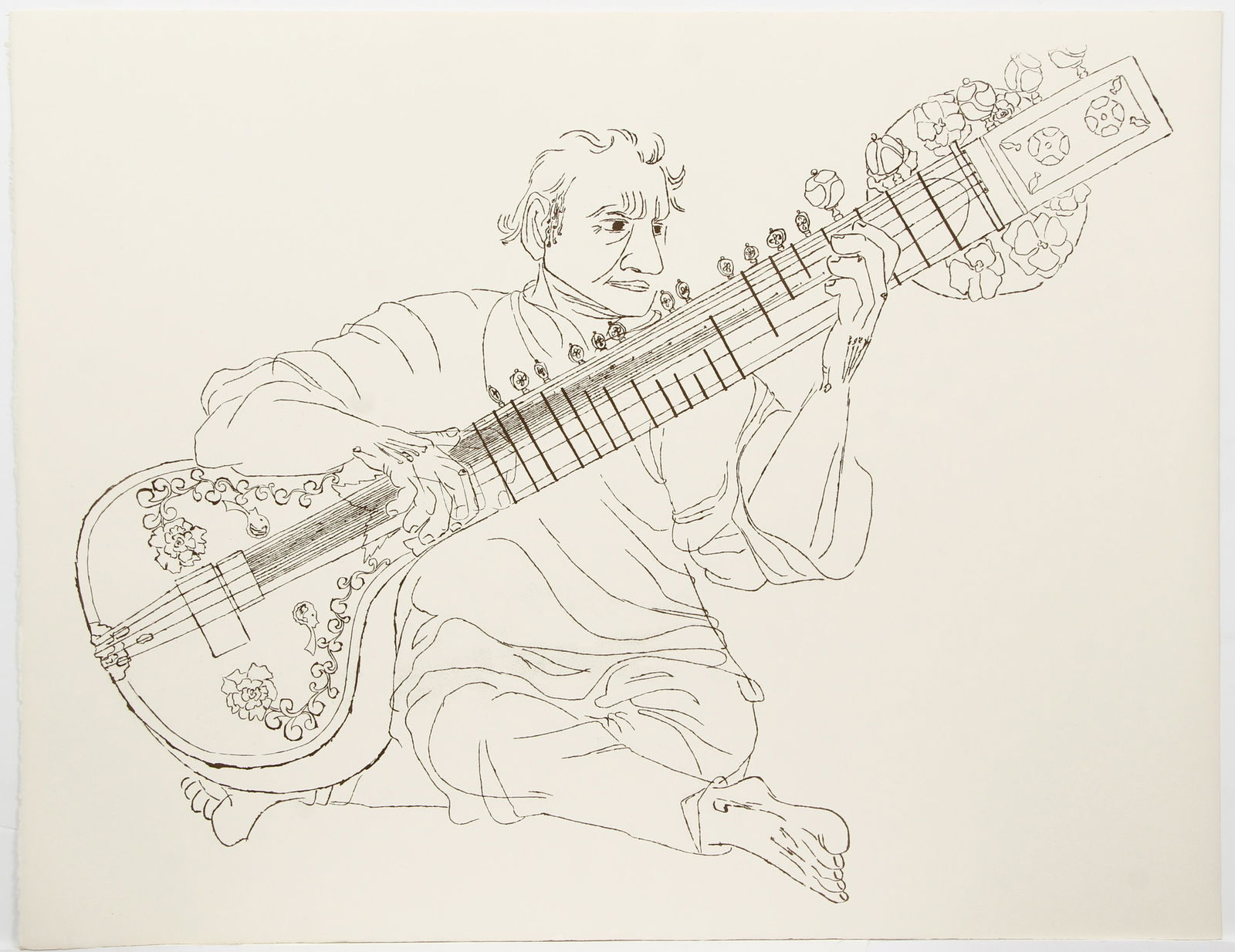 Bob La Bobgah orig serigraph Ravi Shankar (1 of 2)