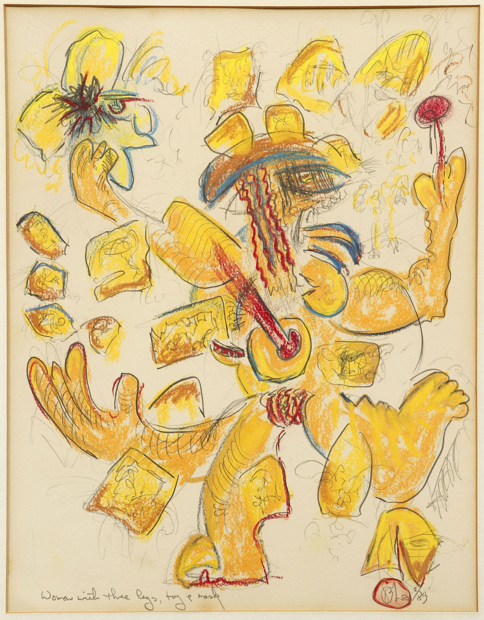 Bob La Bobgah mixed media Woman with Three Legs (1 of 5)