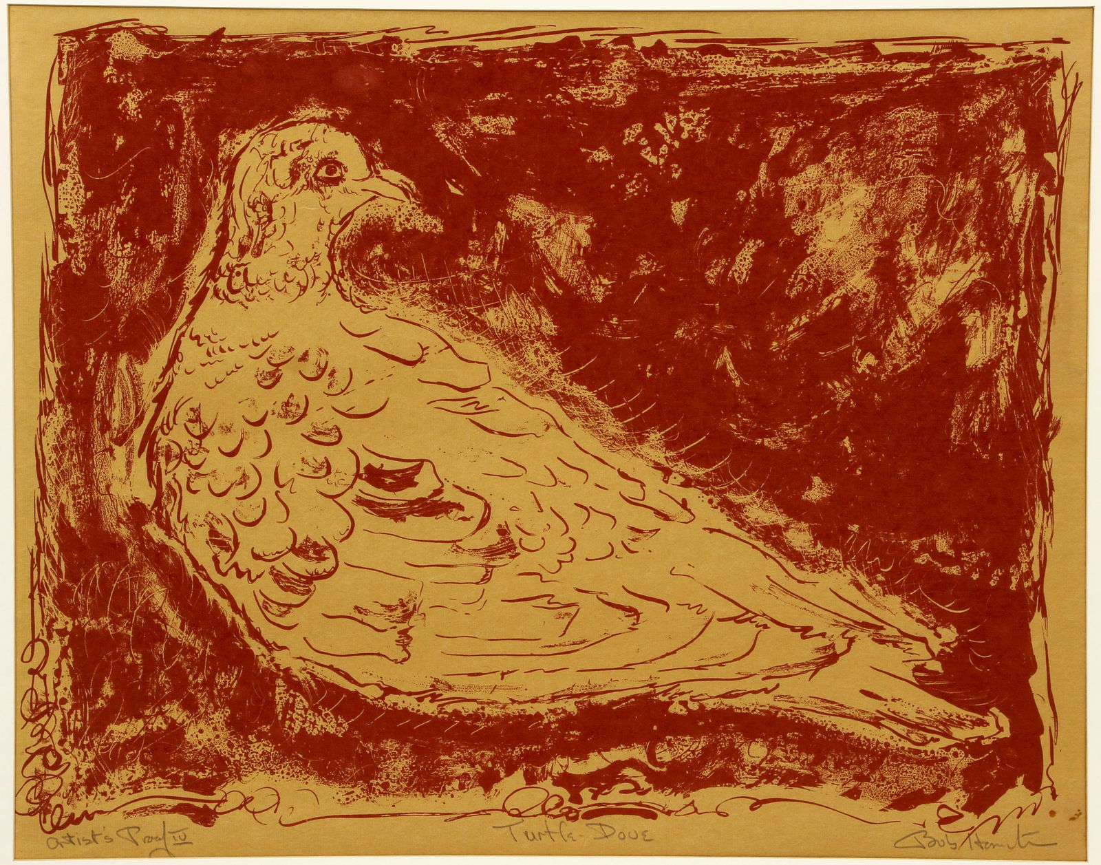 Bob La Bobgah serigraph Turtle Dove (1 of 7)
