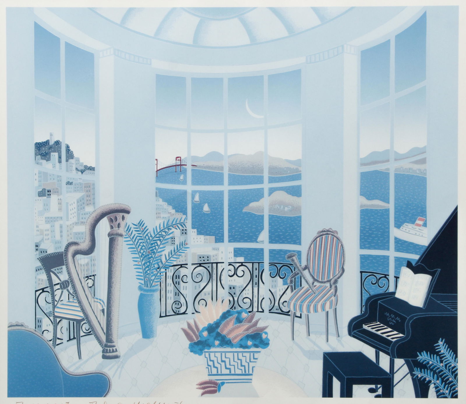 Thomas McKnight San Francisco Bay Signed Poster (1 of 4)