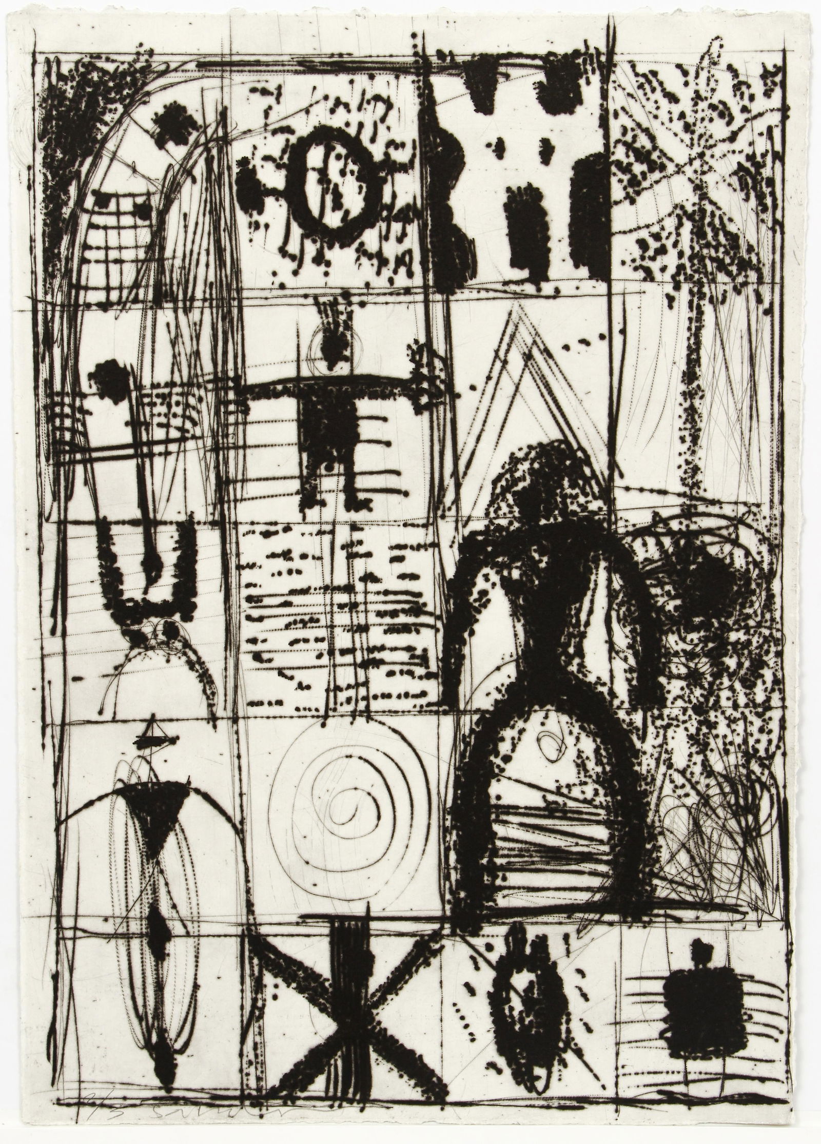 Santi Moix etching on hand made paper (1 of 3)