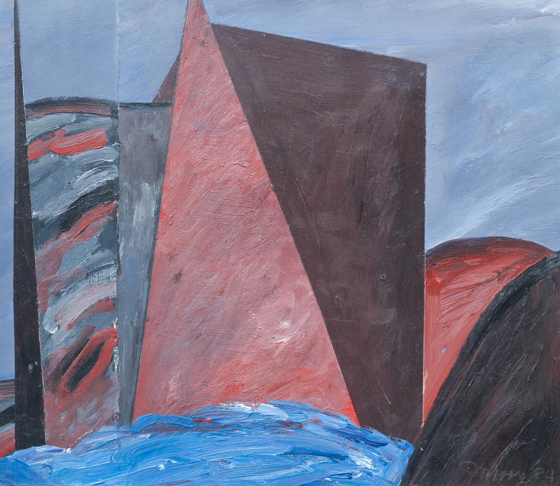 John Moore painting on paper Study for Kelly's Loft (1 of 5)