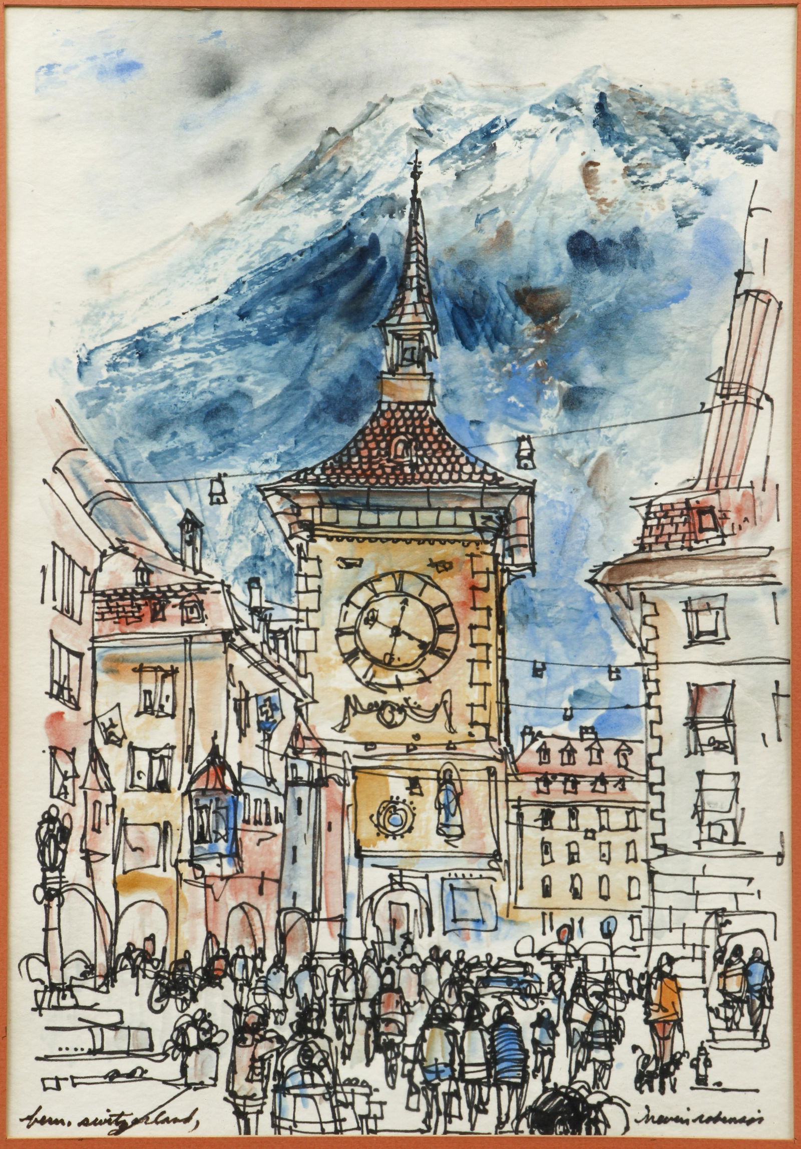 Nevin Robinson Color Print of Bern Switzerland (1 of 5)