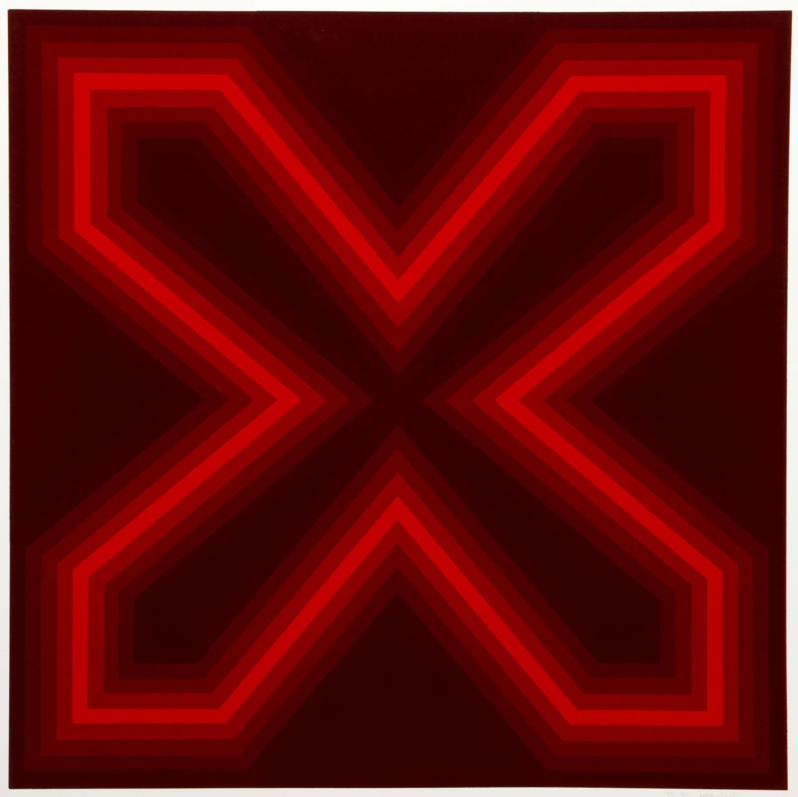 Babe Shapiro Red 1970s Silkscreen Signed (1 of 4)